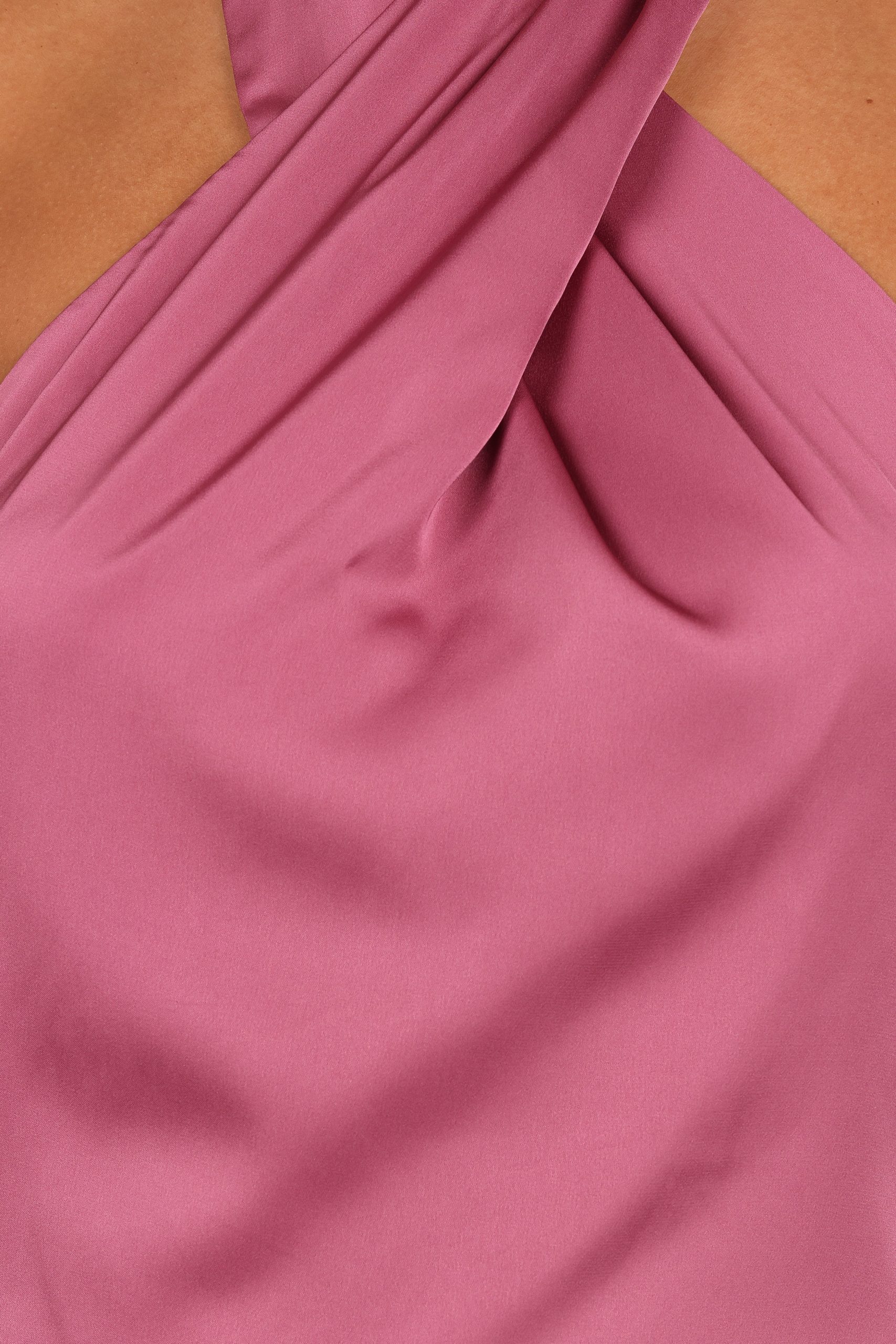 Mila Halterneck Maxi Dress - Dark Rose - Image 9