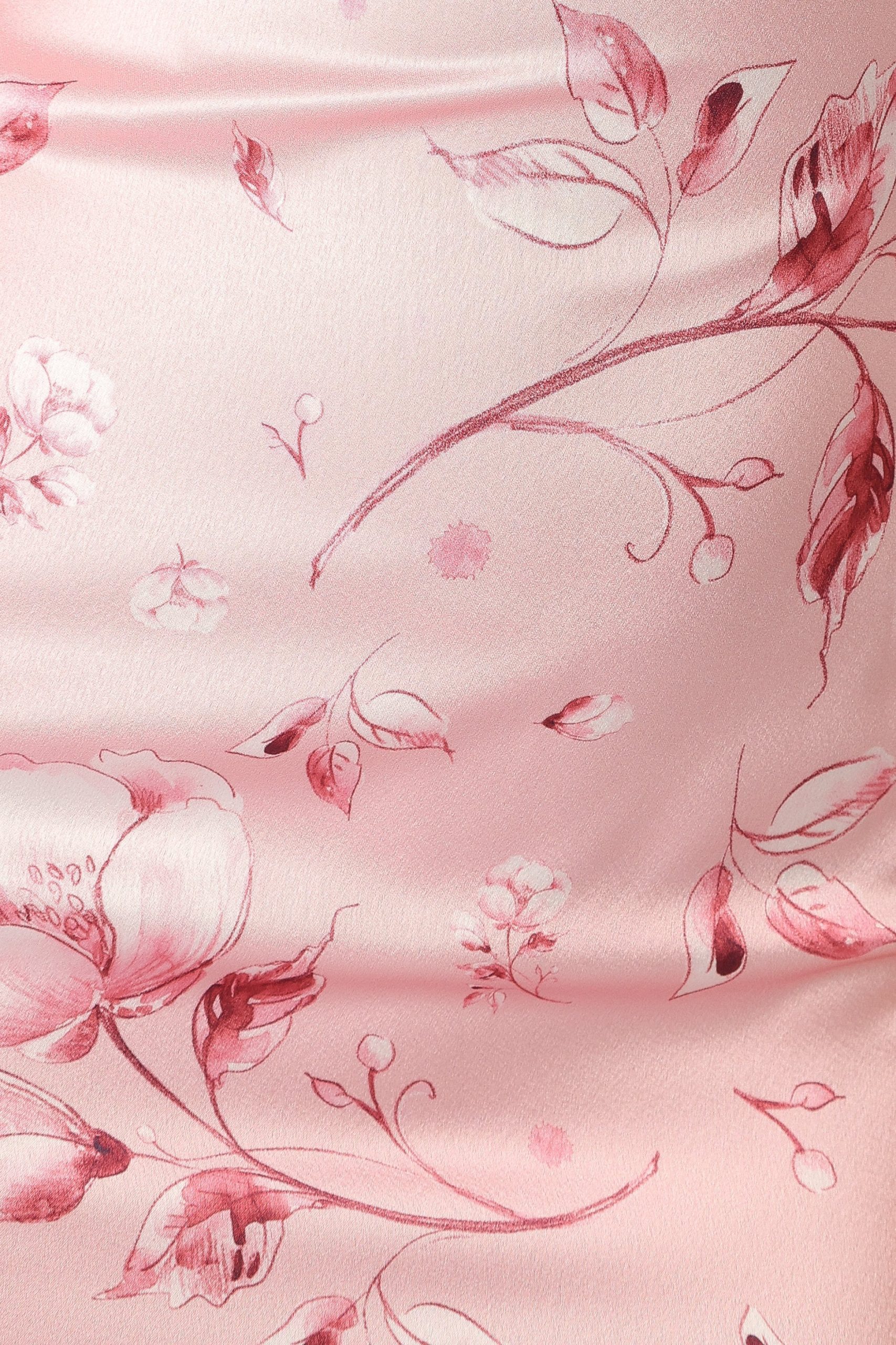 Mila Halterneck Maxi Dress - Pink Floral - Image 8