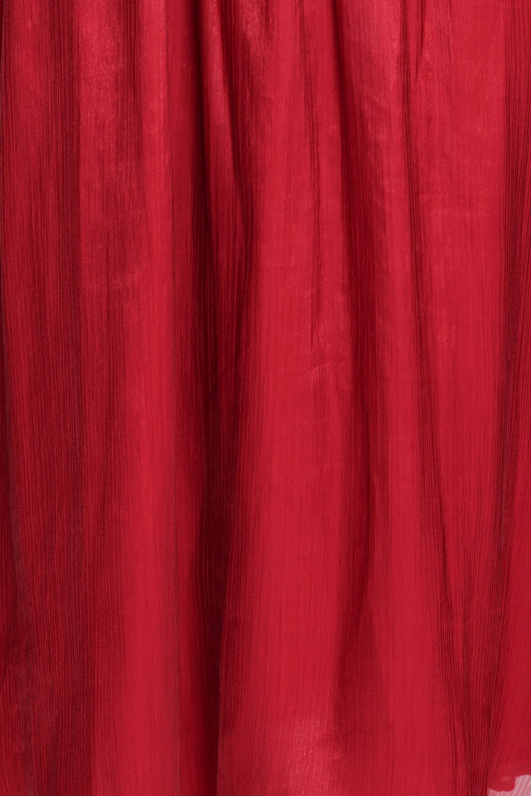 Mila Strapless Midi Dress - Red - Image 7