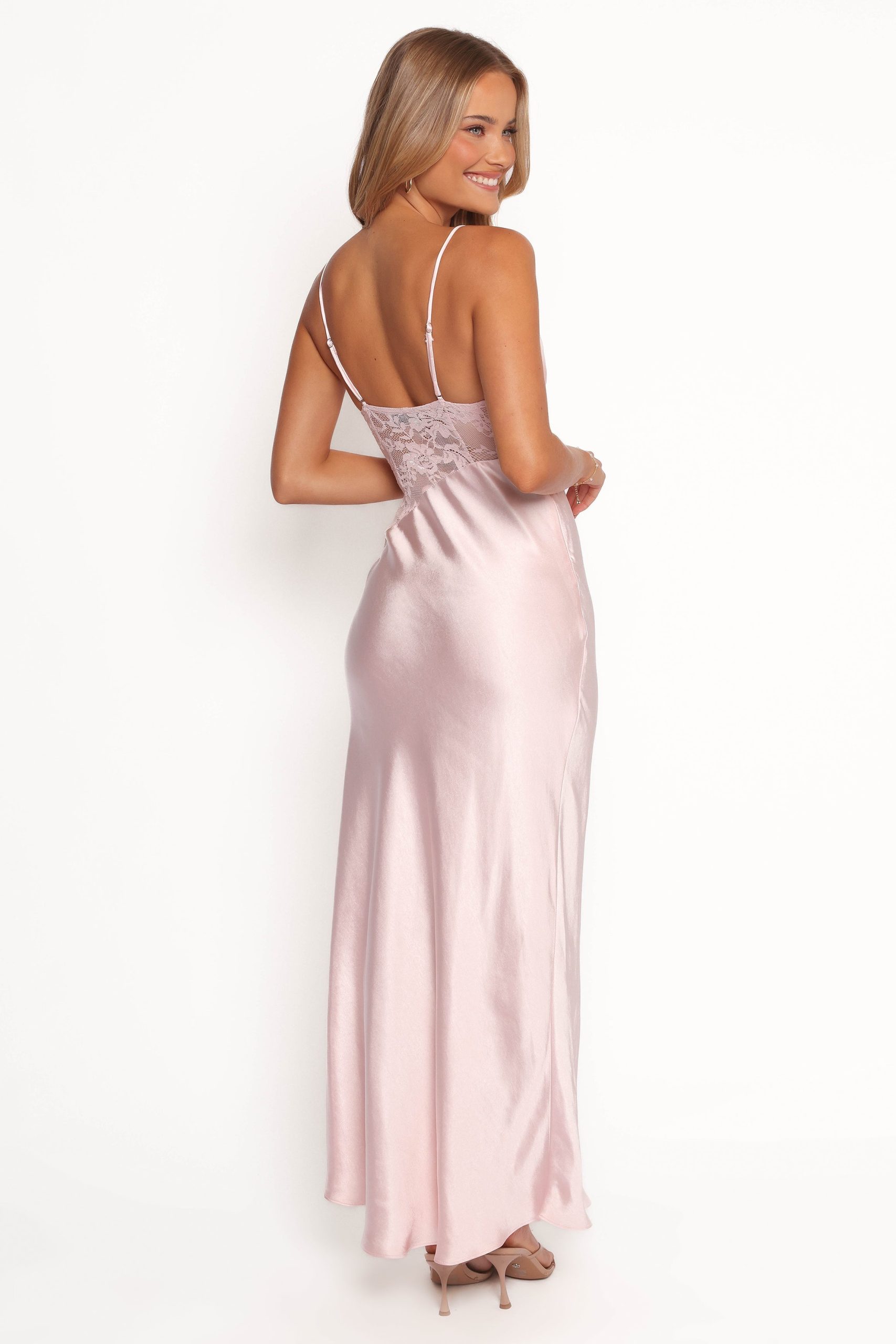 Milla Maxi Lace Dress - Pale Pink - Image 6