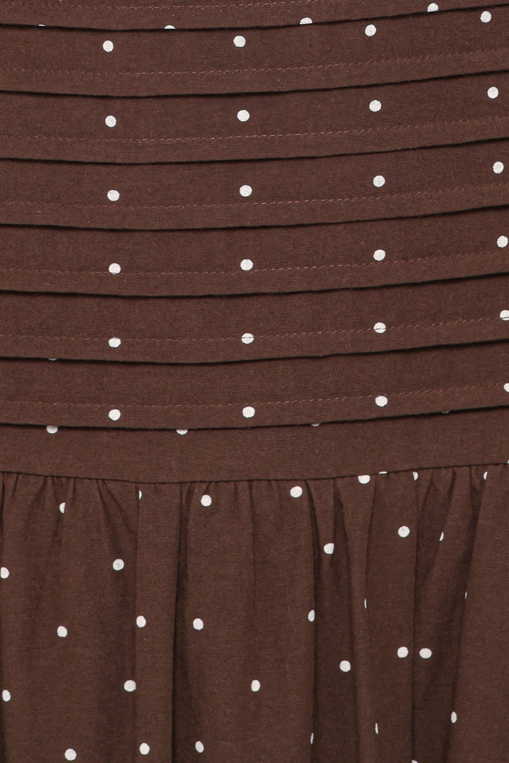 Mischa Maxi Dress - Brown Polka Dot - Image 5