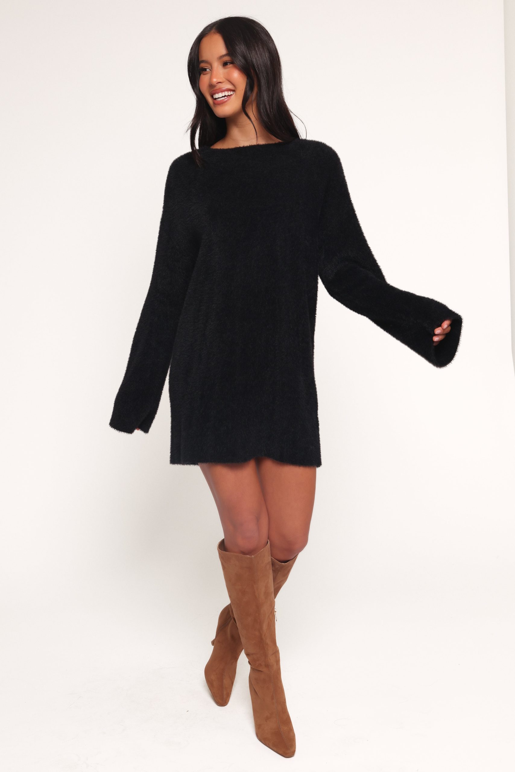 Mitchell Knit Mini Dress - Black - Image 2