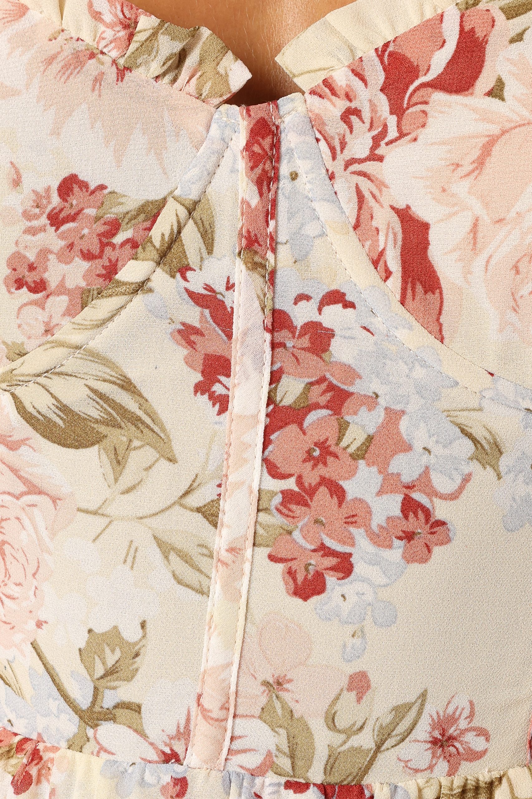 Mito Tiered Maxi Dress - Cream Floral - Image 8