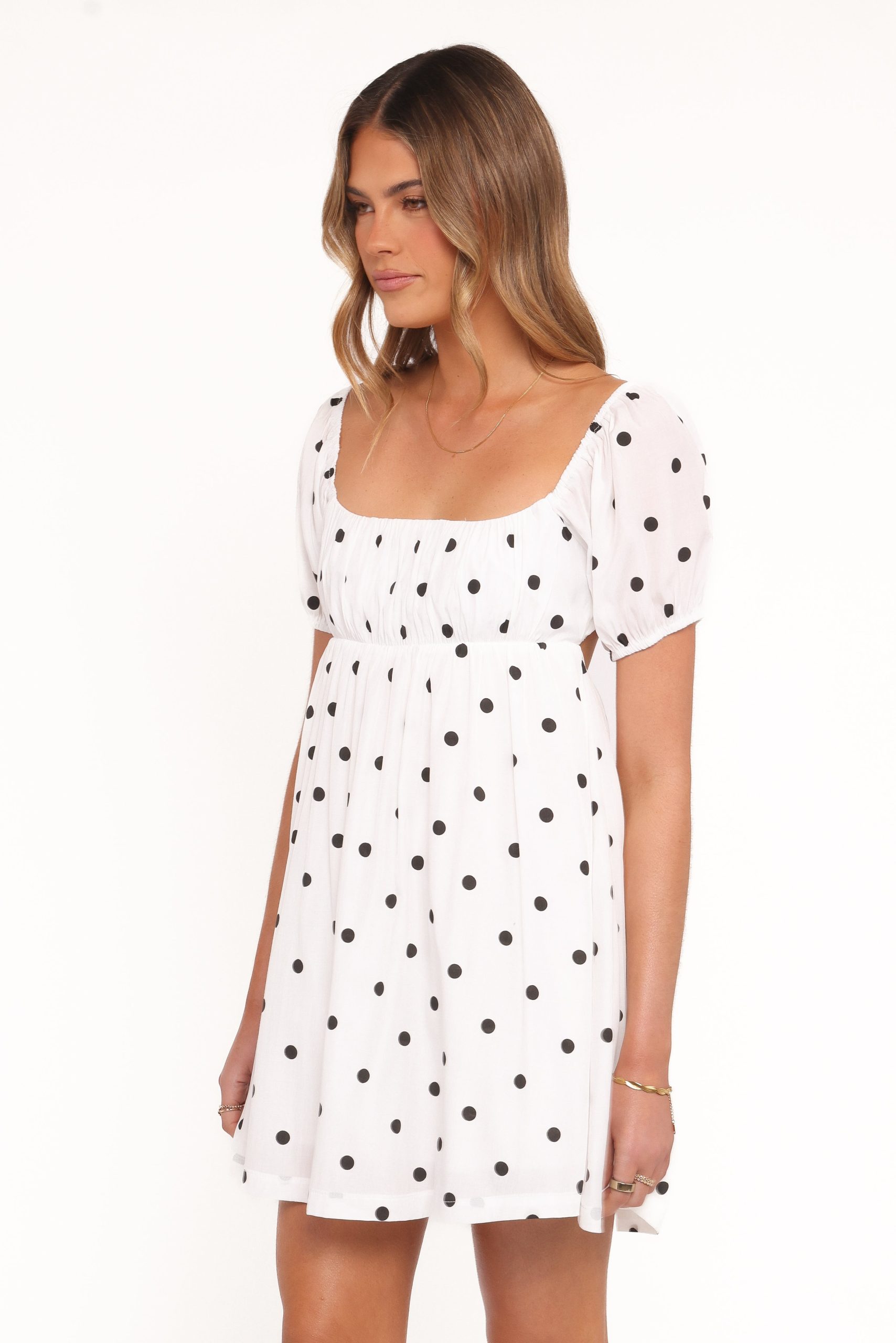 Mona Mini Dress - Black Polka - Image 5