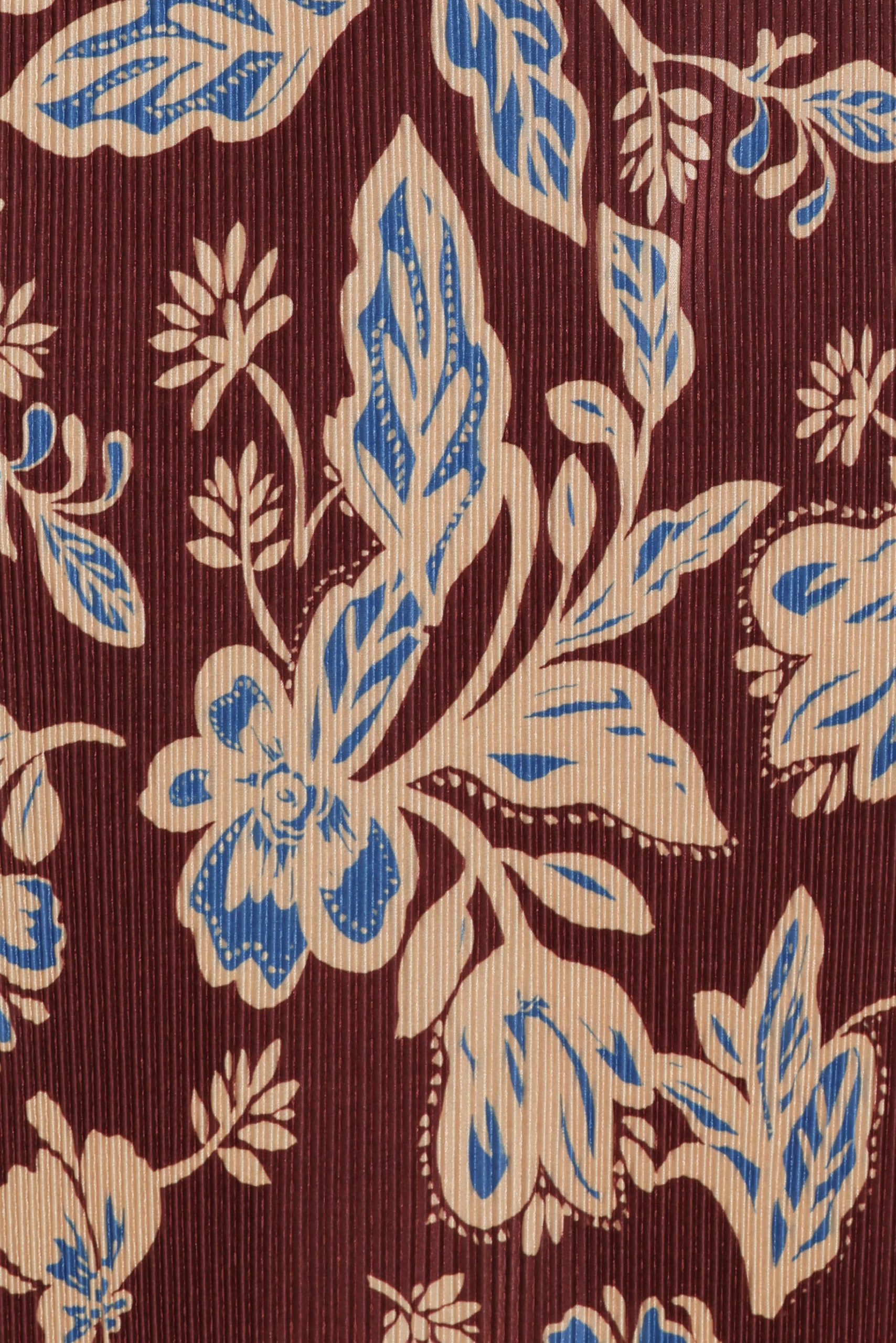 Morena Long Sleeve Midi Dress - Brown Floral - Image 6
