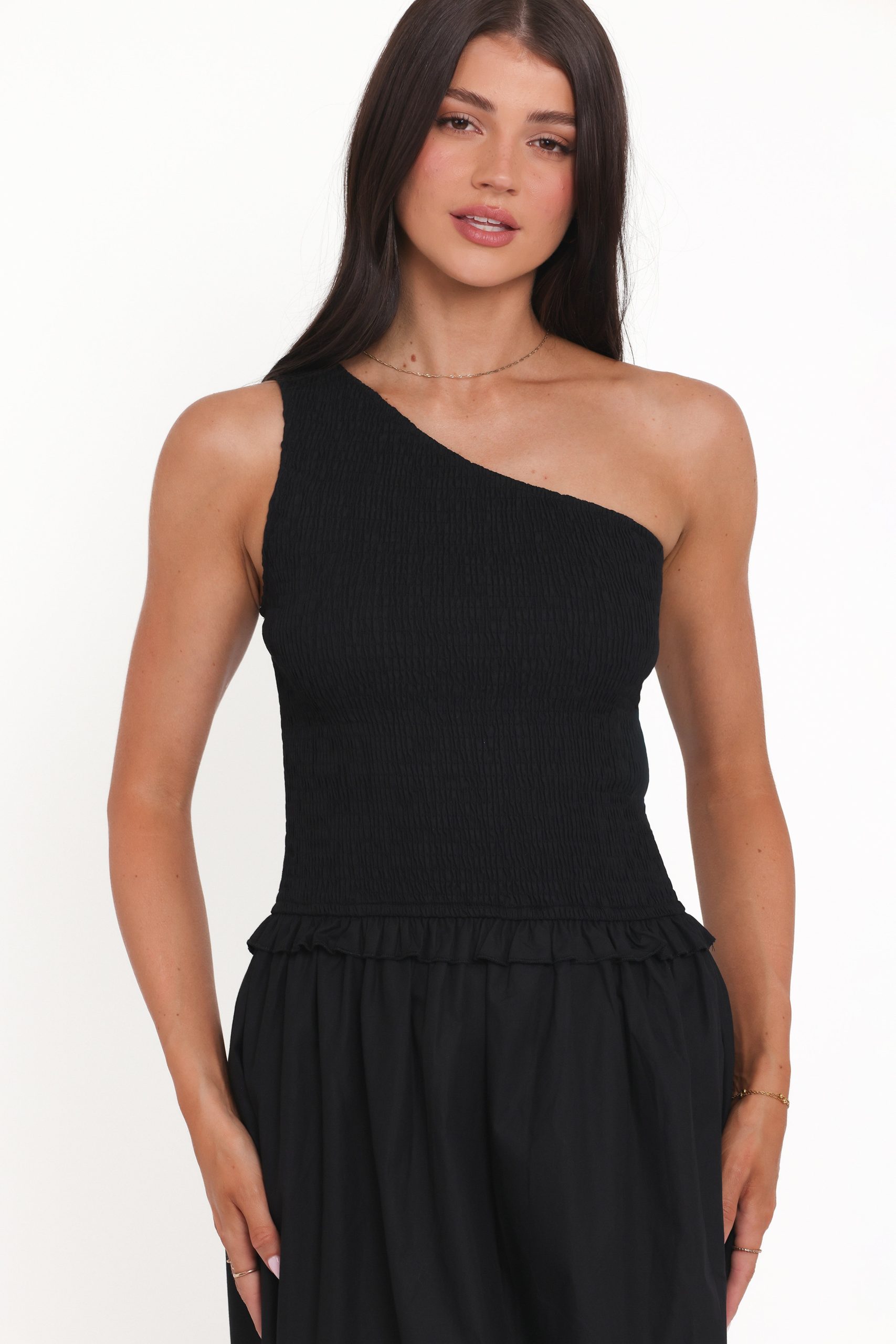 Myla One Shoulder Maxi Dress - Black - Image 2