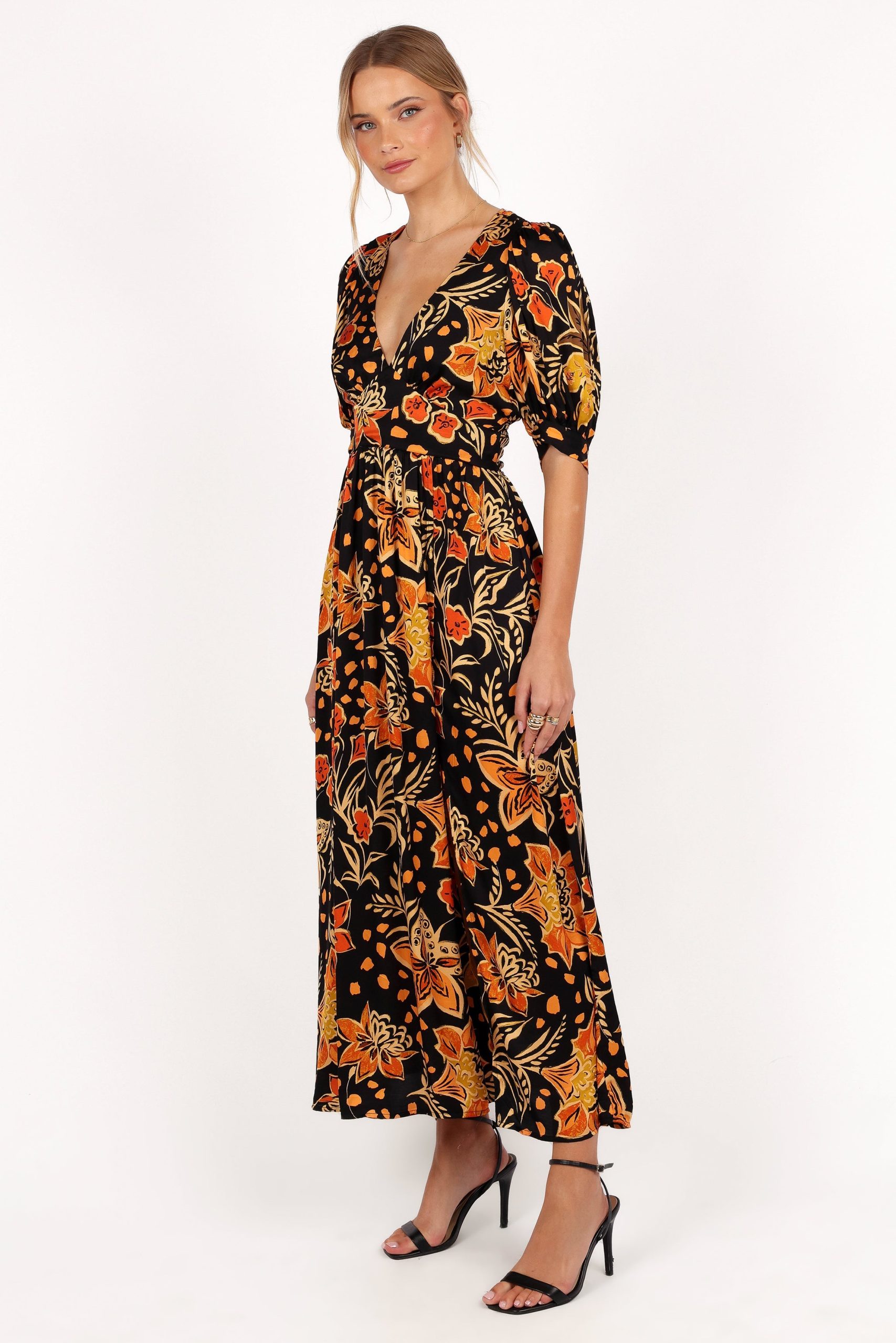 Nadalyn Midi Dress - Black/Multi - Image 2