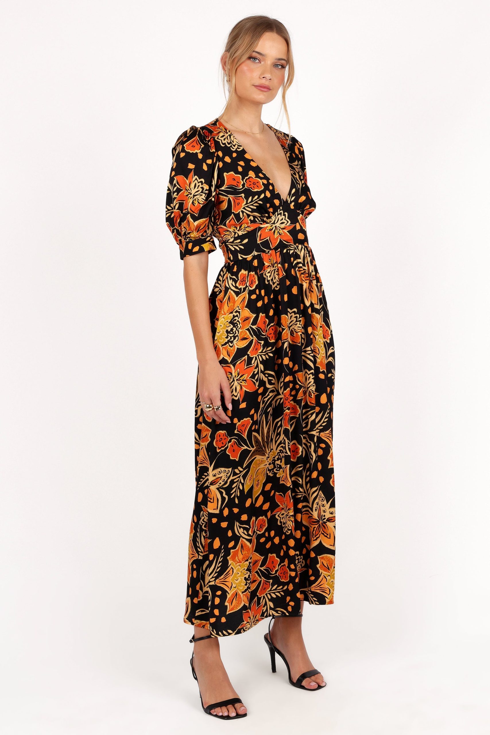 Nadalyn Midi Dress - Black/Multi - Image 4