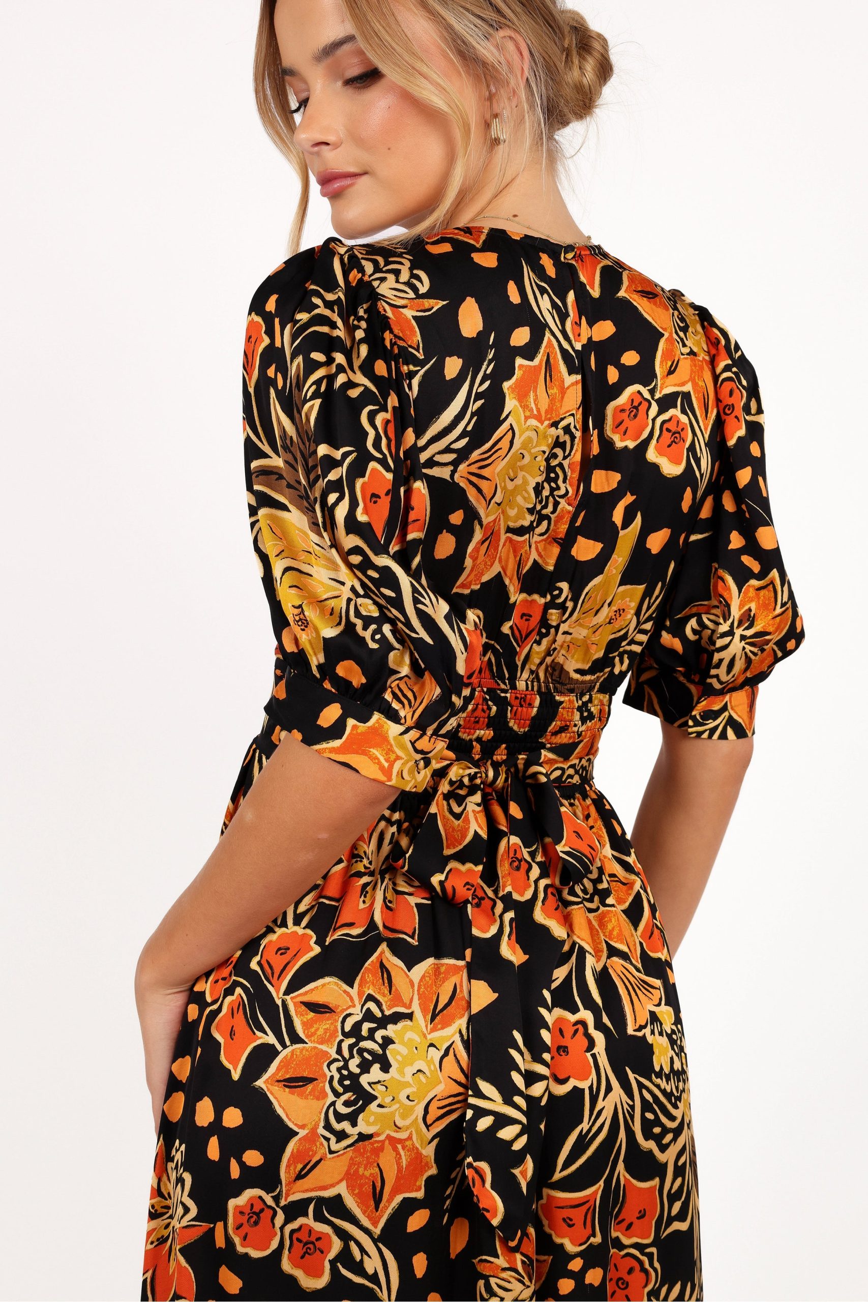 Nadalyn Midi Dress - Black/Multi - Image 6