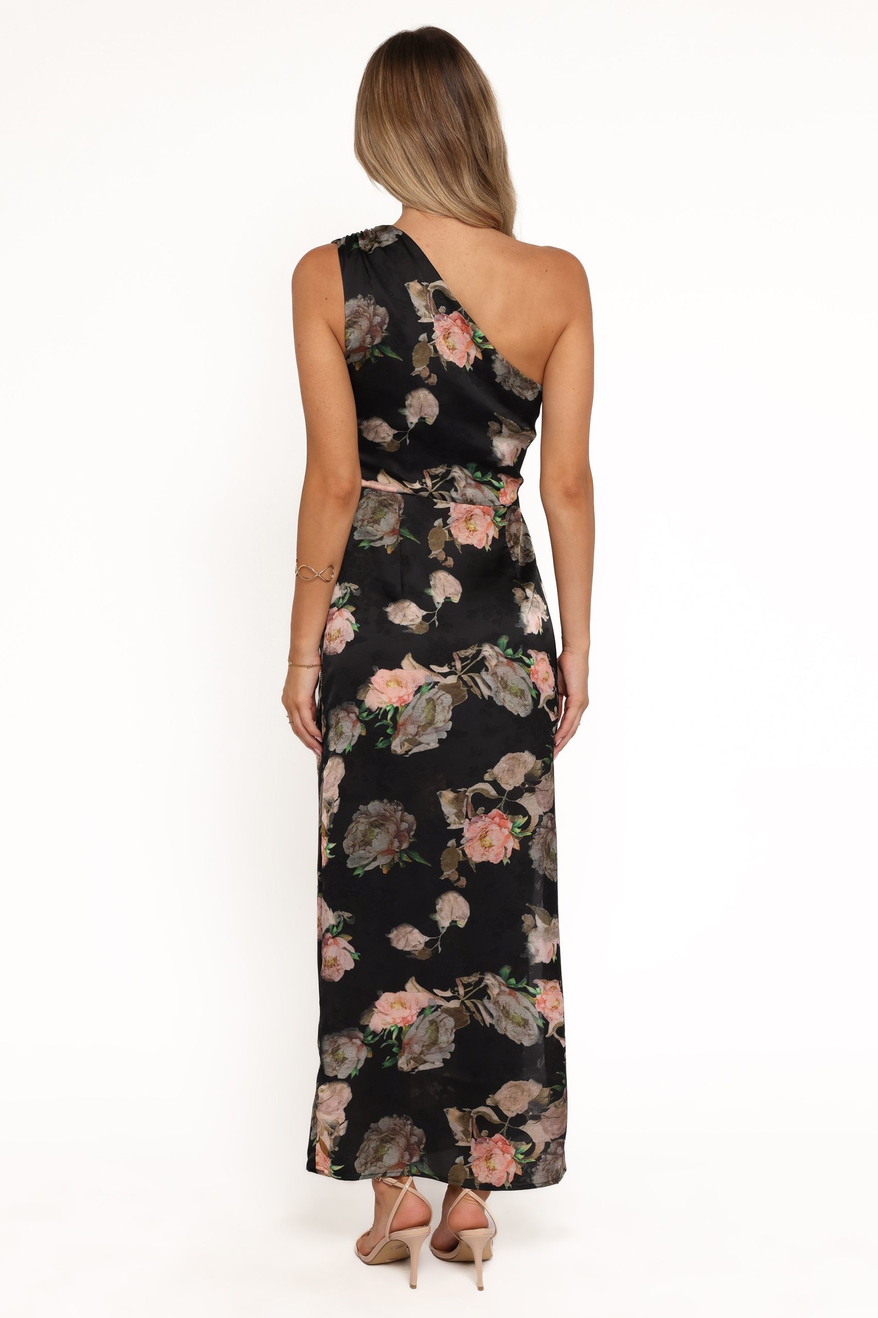 Nadia One Shoulder Maxi Dress - Blurred Floral - Image 5
