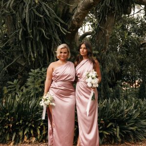 Nadia One Shoulder Maxi Dress - Dusty Rose