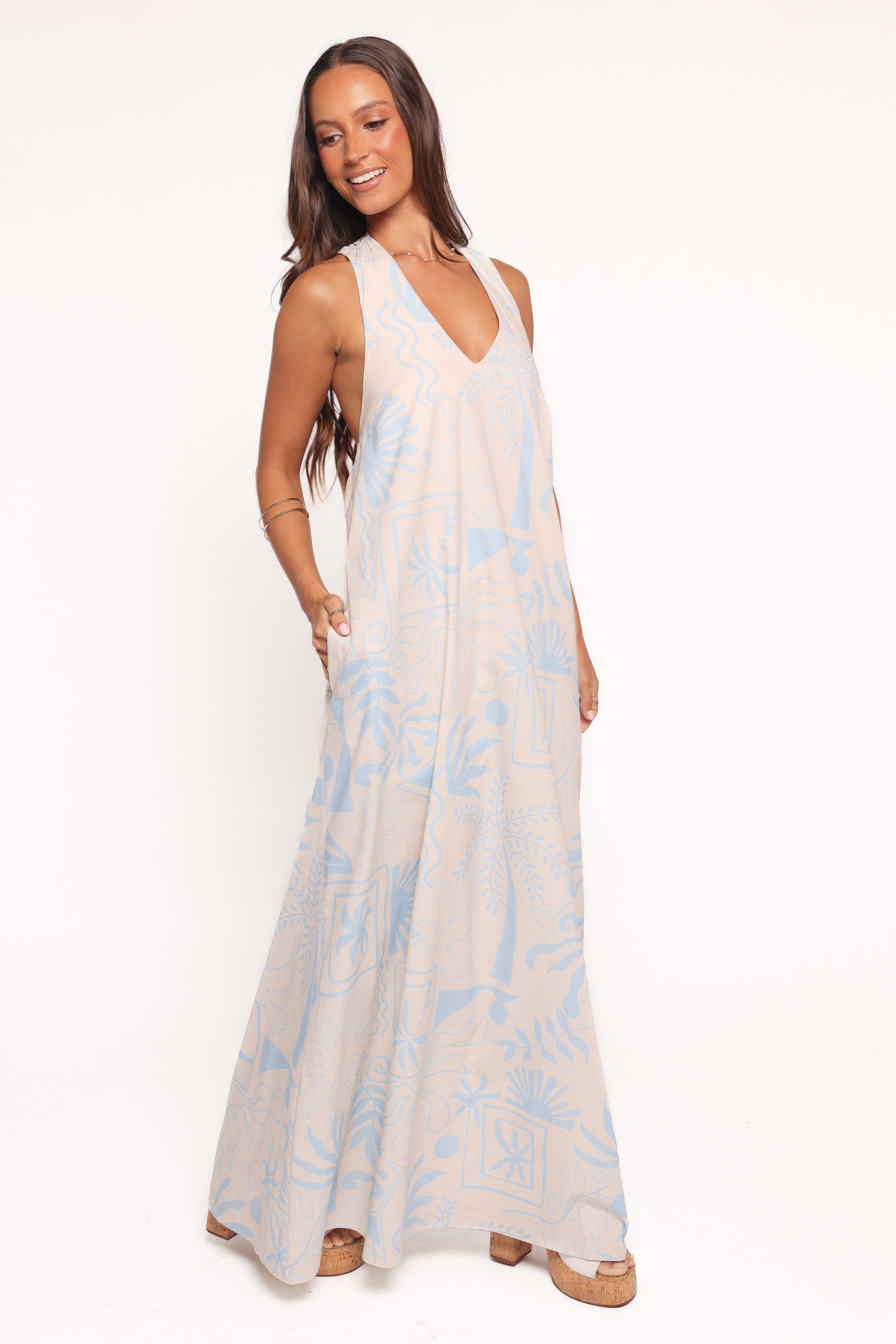 Naida Maxi Dress - Blue Soleil - Image 3