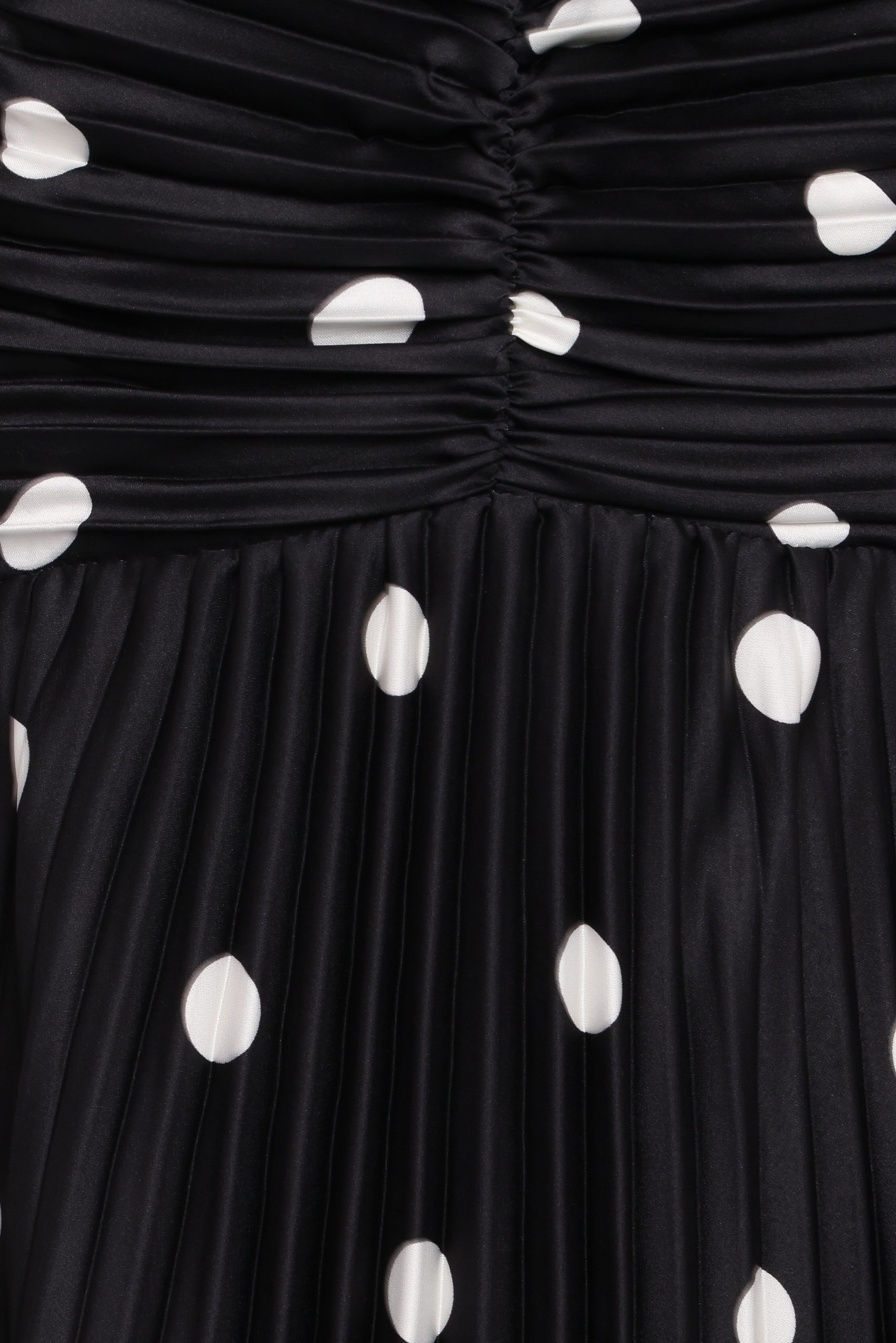 Naira Pleated Maxi Dress - Black Polka Dot - Image 8