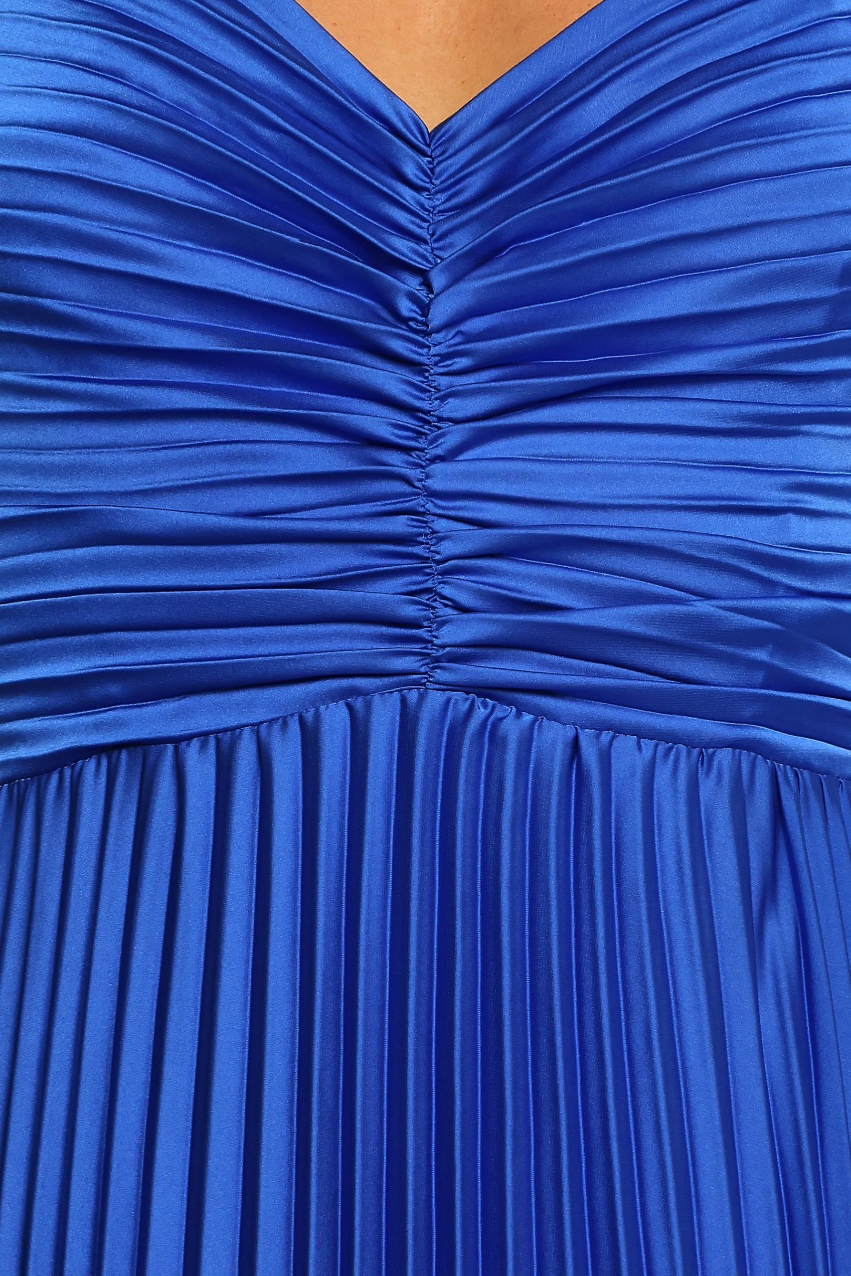 Naira Pleated Maxi Dress - Blue - Image 5