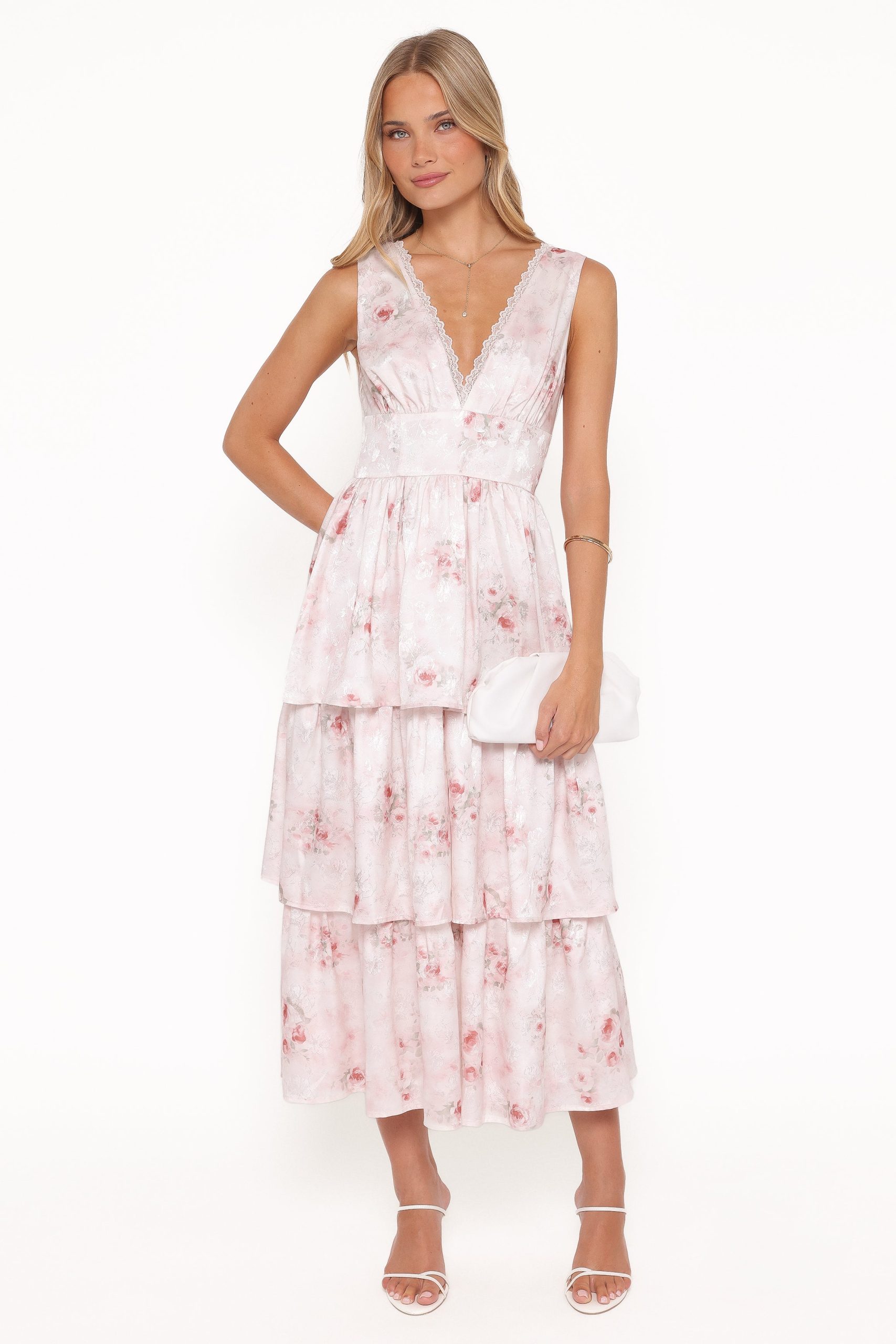 Natarsha Maxi Dress - White Pink Floral - Image 5