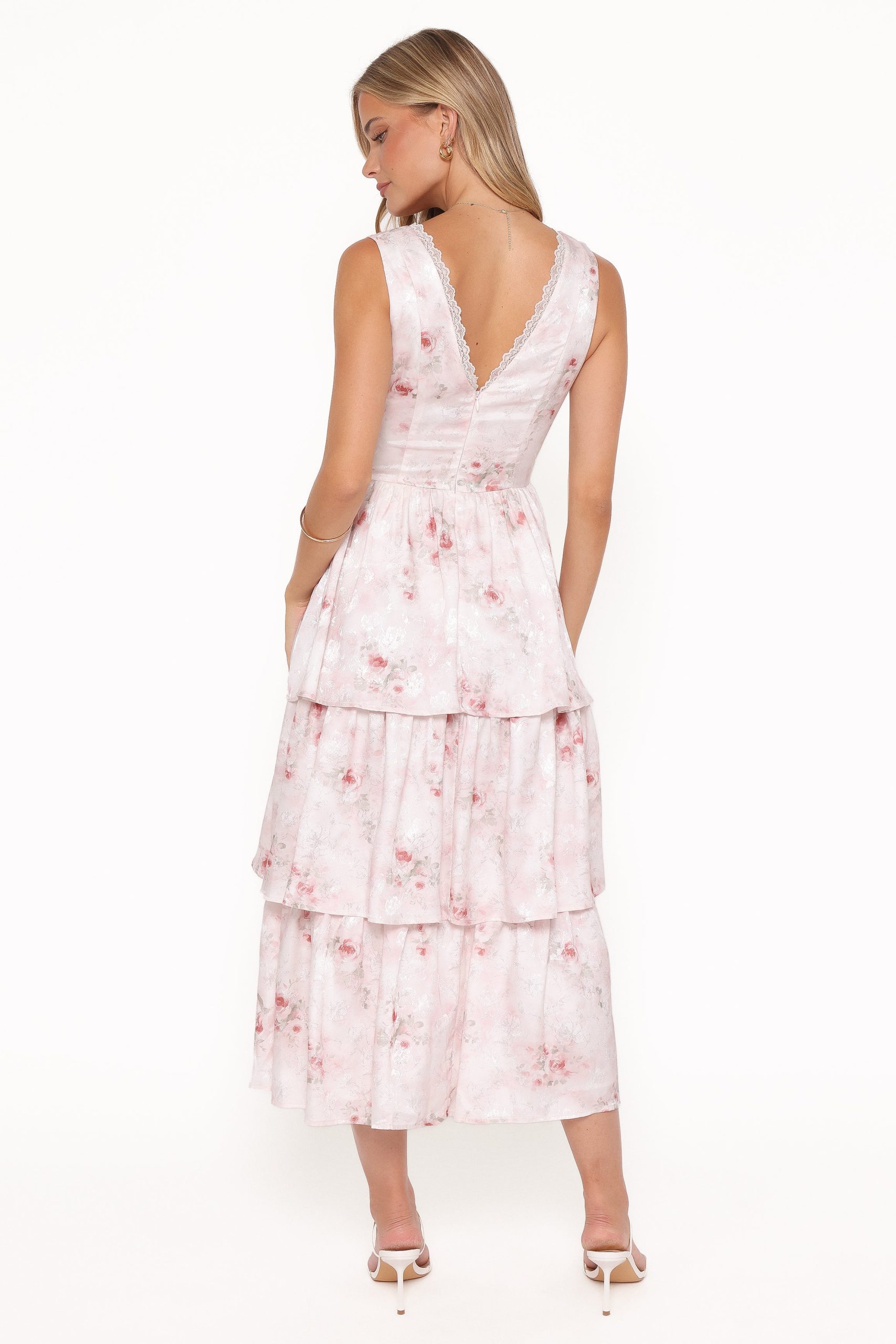 Natarsha Maxi Dress - White Pink Floral - Image 4