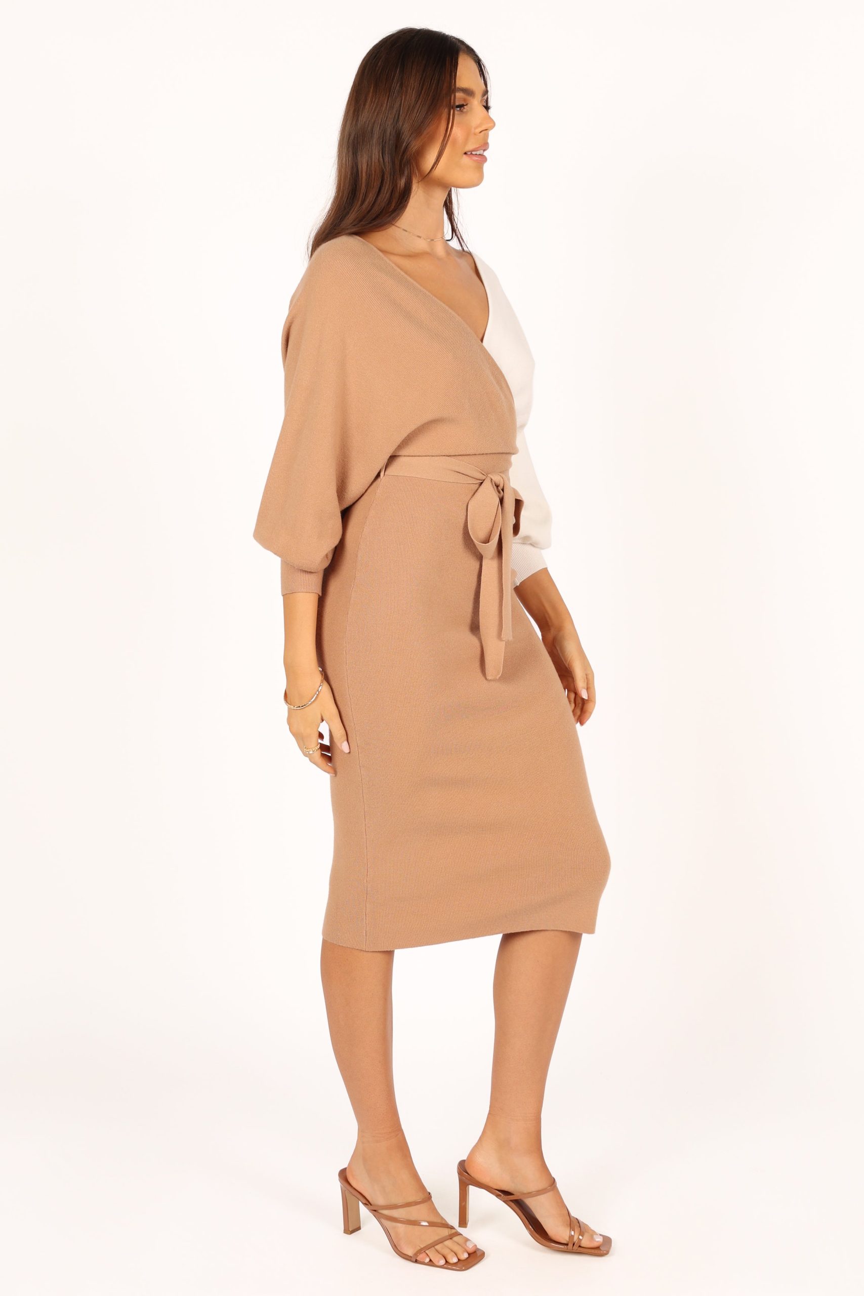 Nate Dress - Beige/White - Image 7