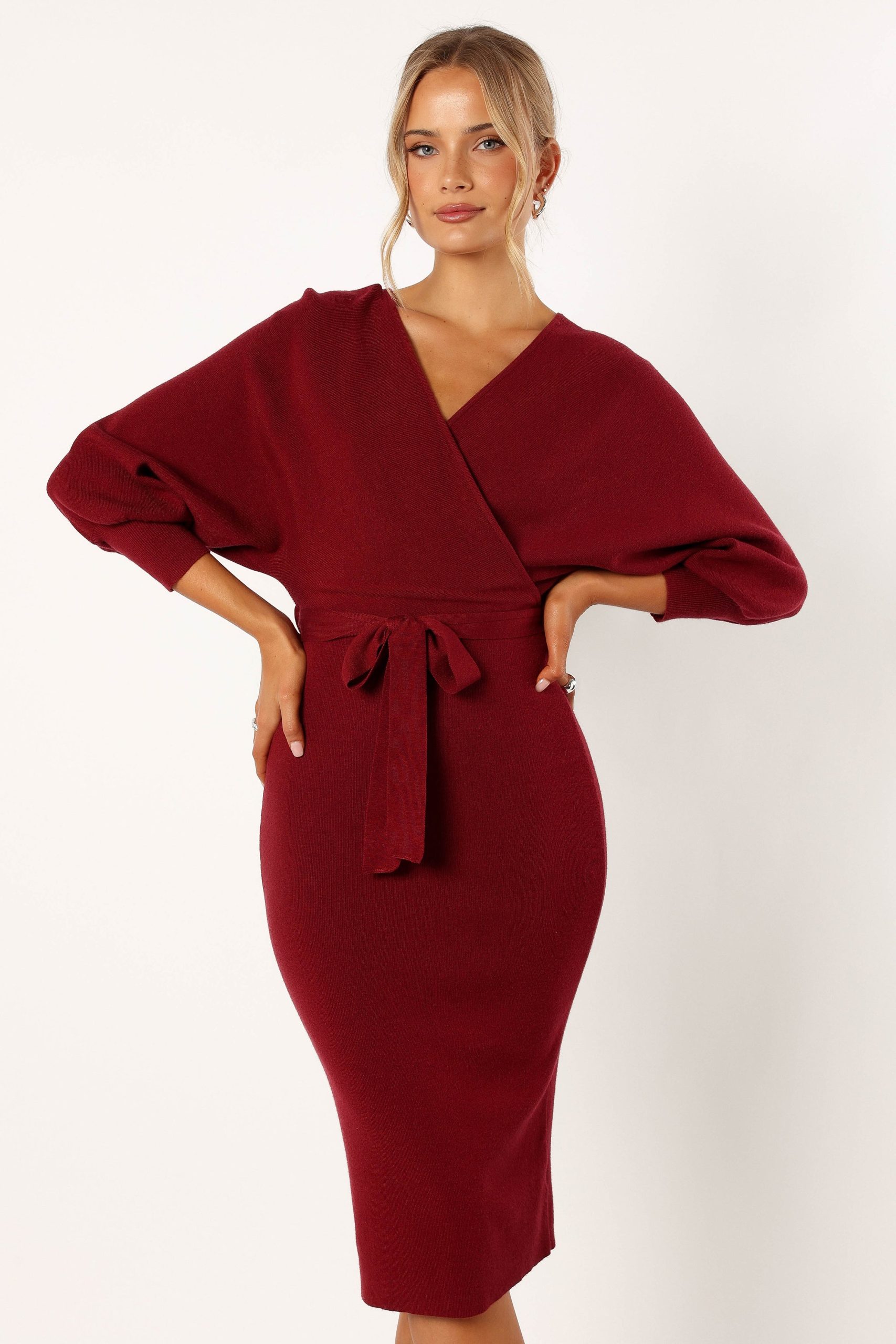 Nate Dress - Merlot - Image 2