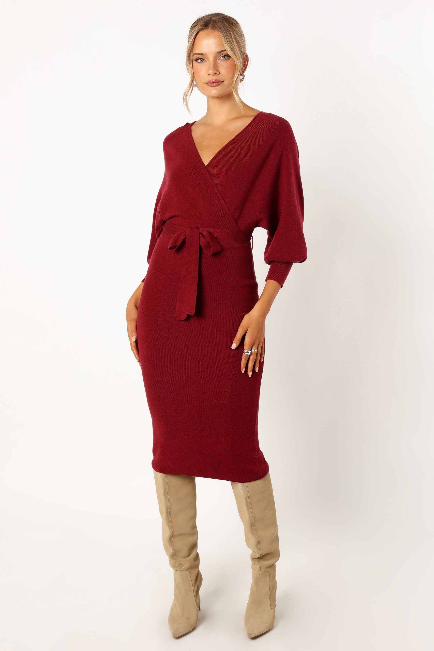 Nate Dress - Merlot - Image 6