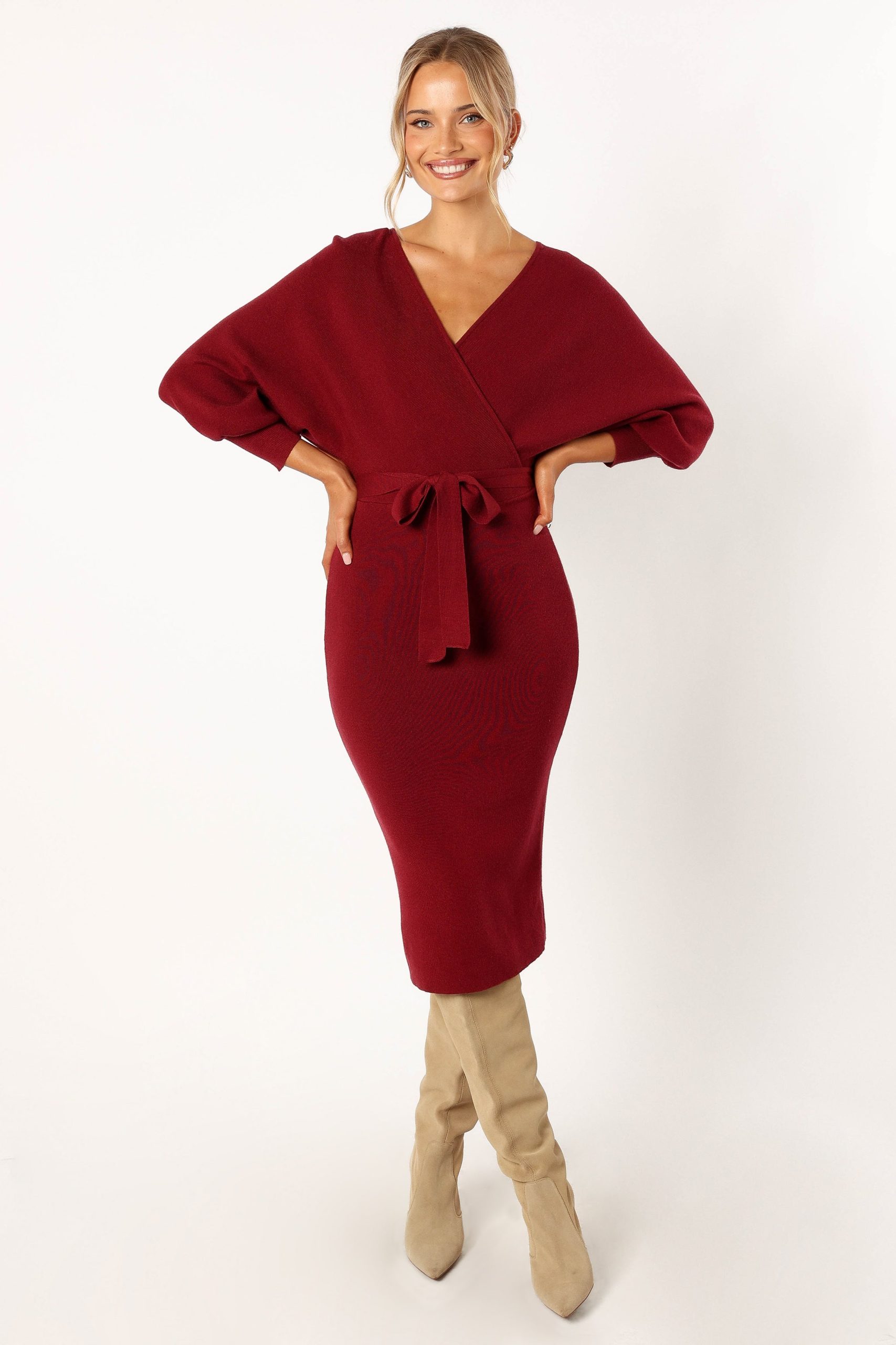 Nate Dress - Merlot - Image 9