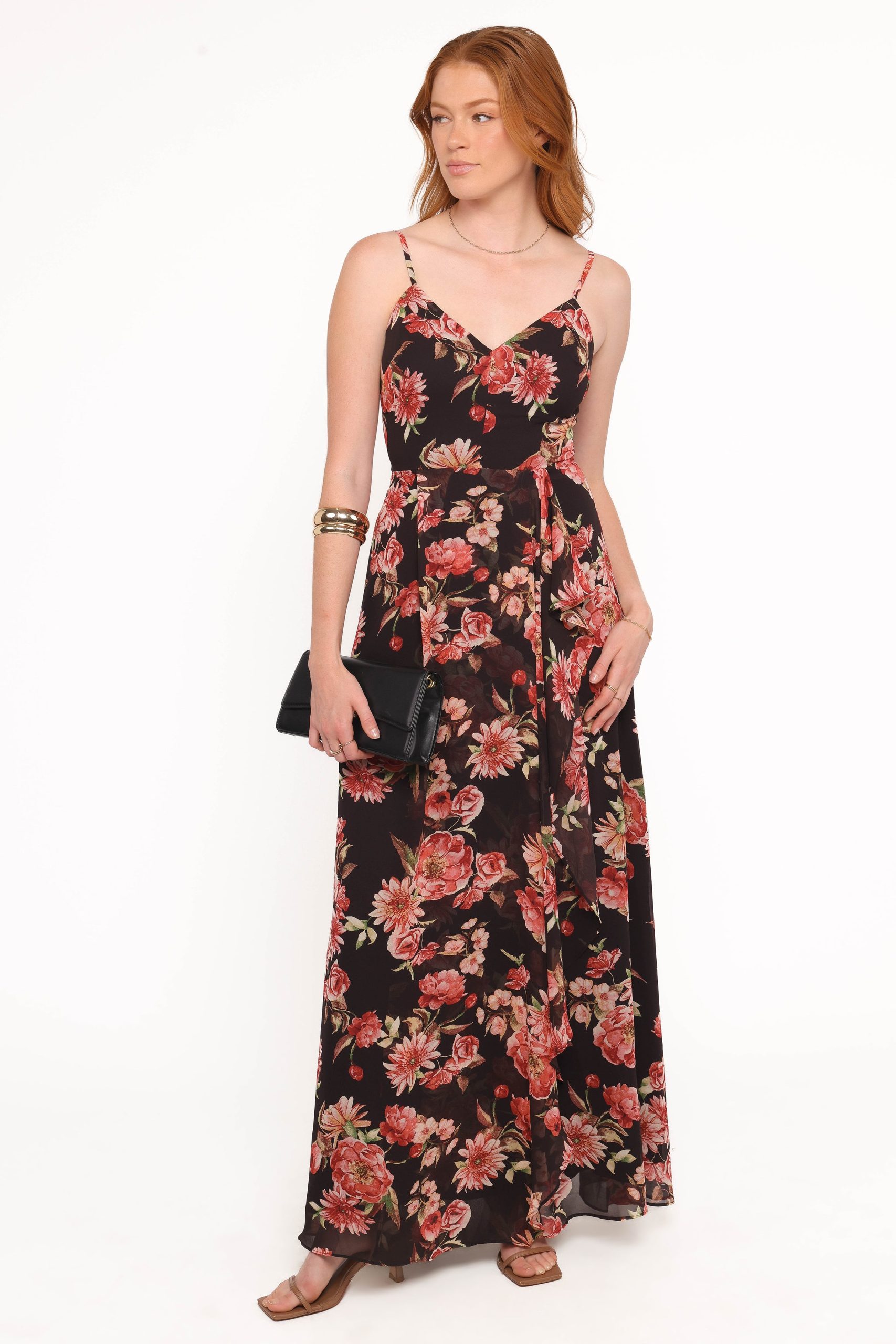 Naver Maxi Dress - Black Floral - Image 2