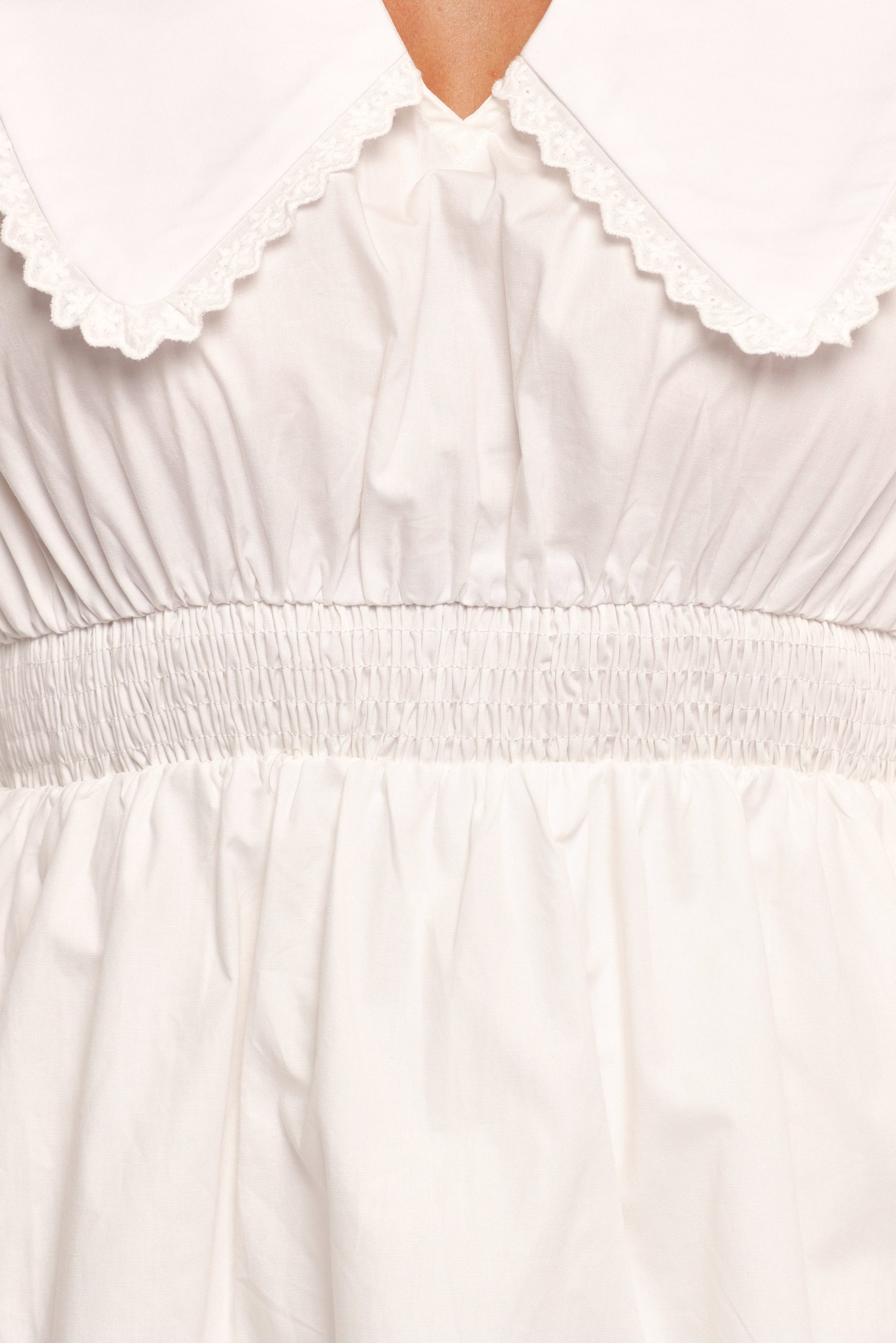 Nerida Long Sleeve Mini Dress - White - Image 6