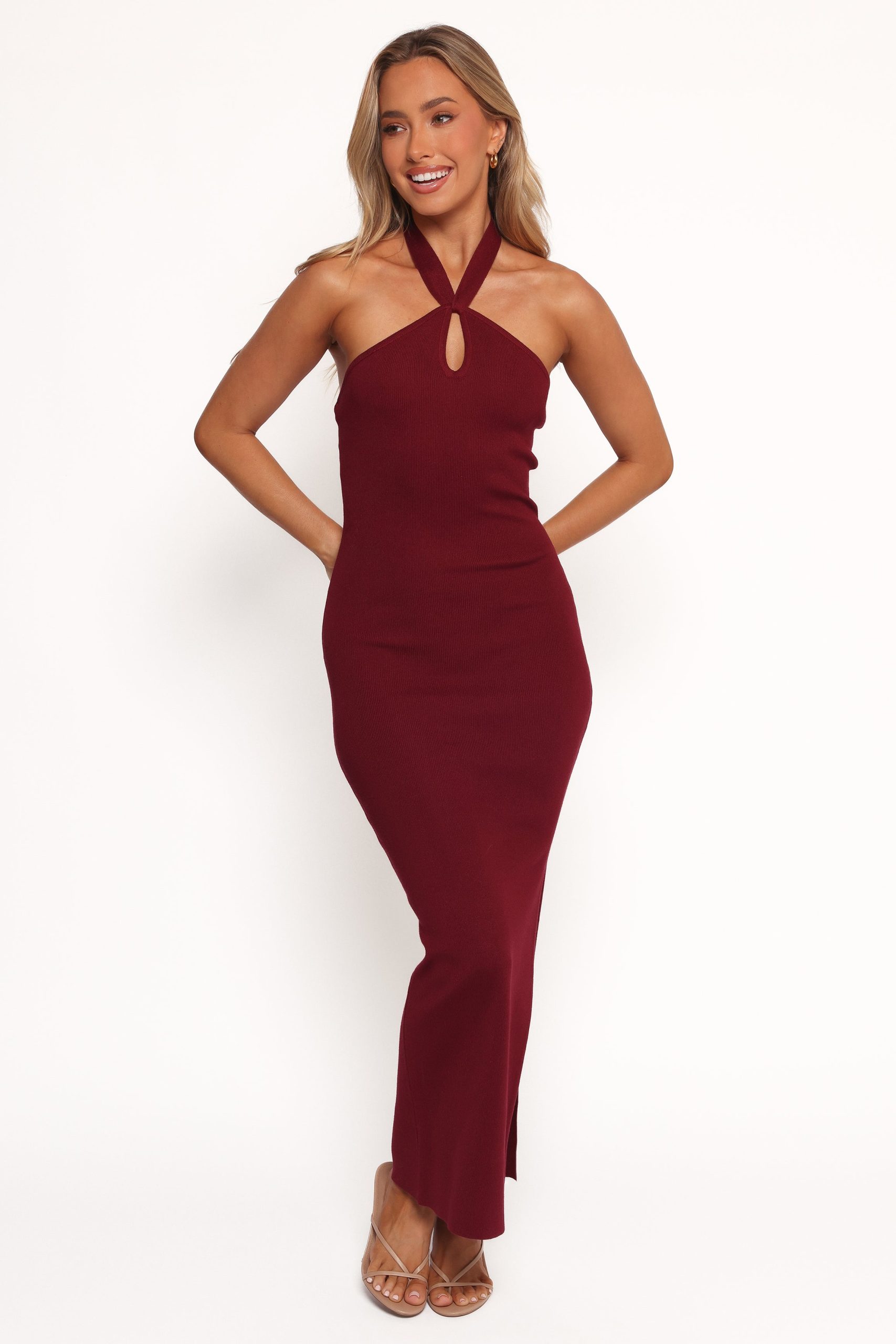 Nessa Midi Dress - Dark Cherry - Image 2