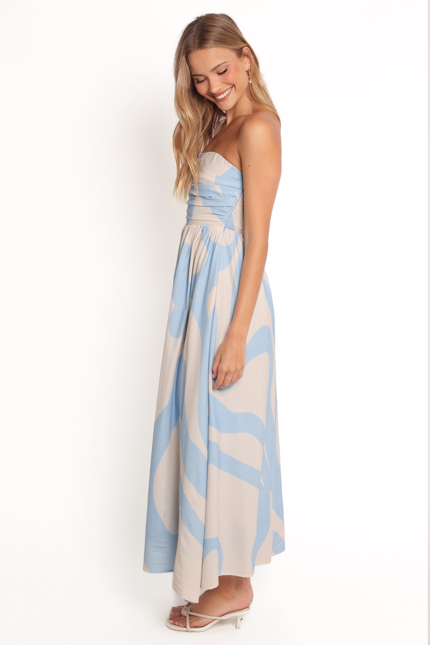 Nesta Maxi Dress - Blue Cream - Image 5