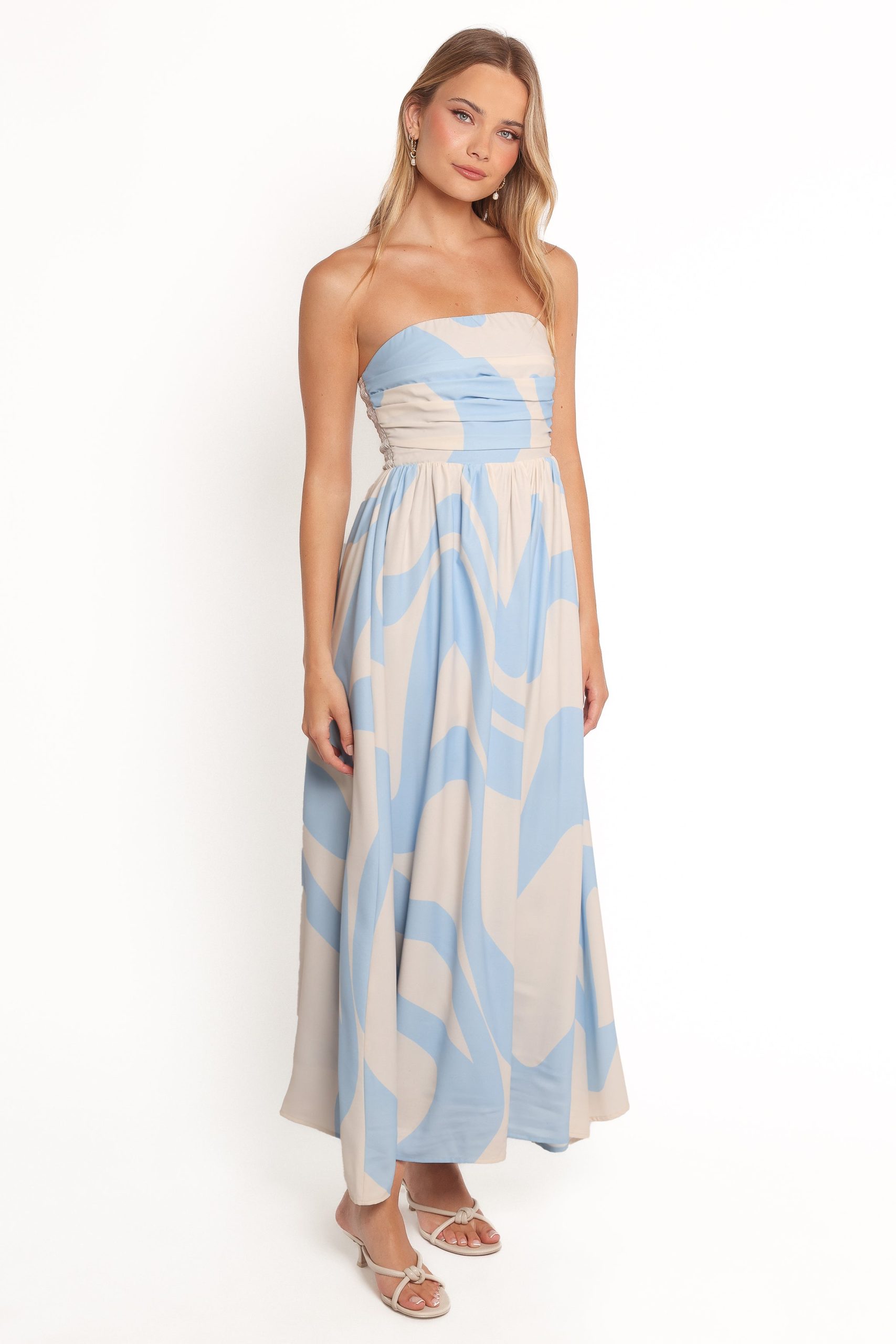 Nesta Maxi Dress - Blue Cream - Image 7