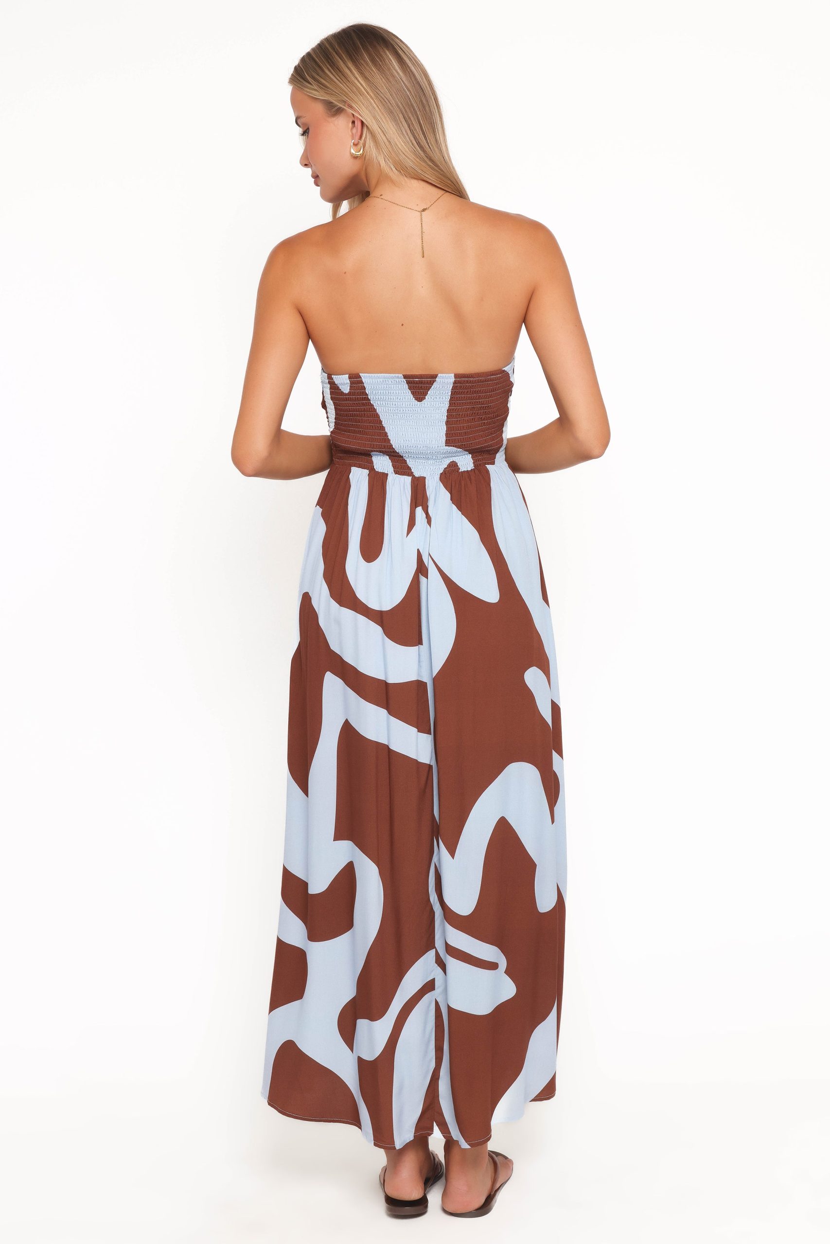 Nesta Maxi Dress - Brown/Blue - Image 4