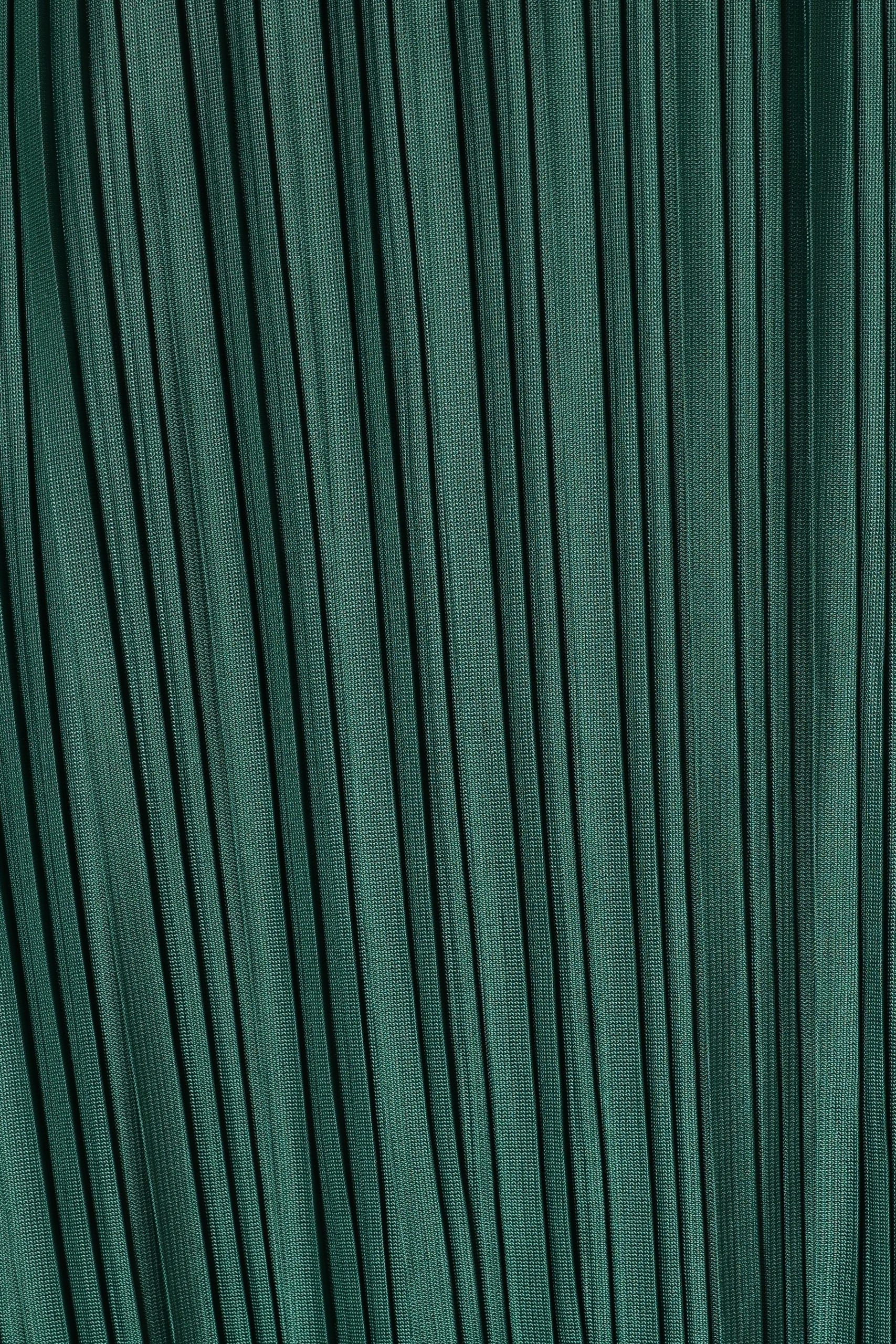 Neville Pleated Maxi Dress - Teal Green - Image 9