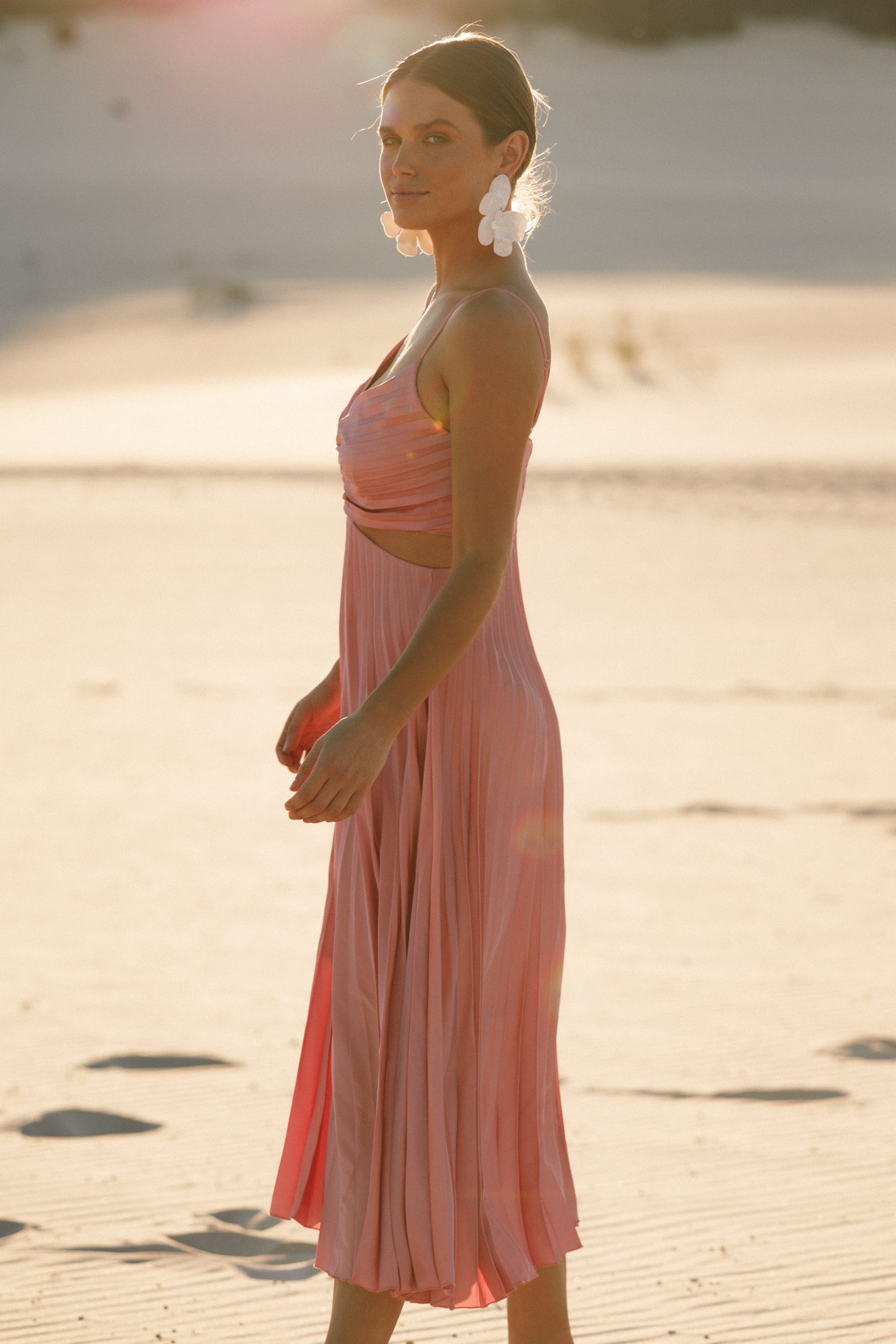 Niamh Midi Dress - Poppy Pink - Image 2