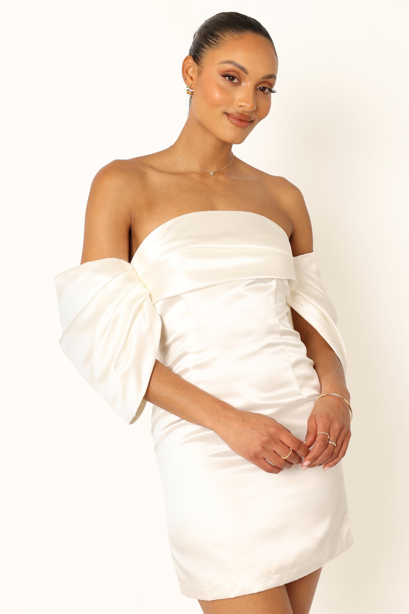Nisha Strapless Mini Dress - White - Image 5