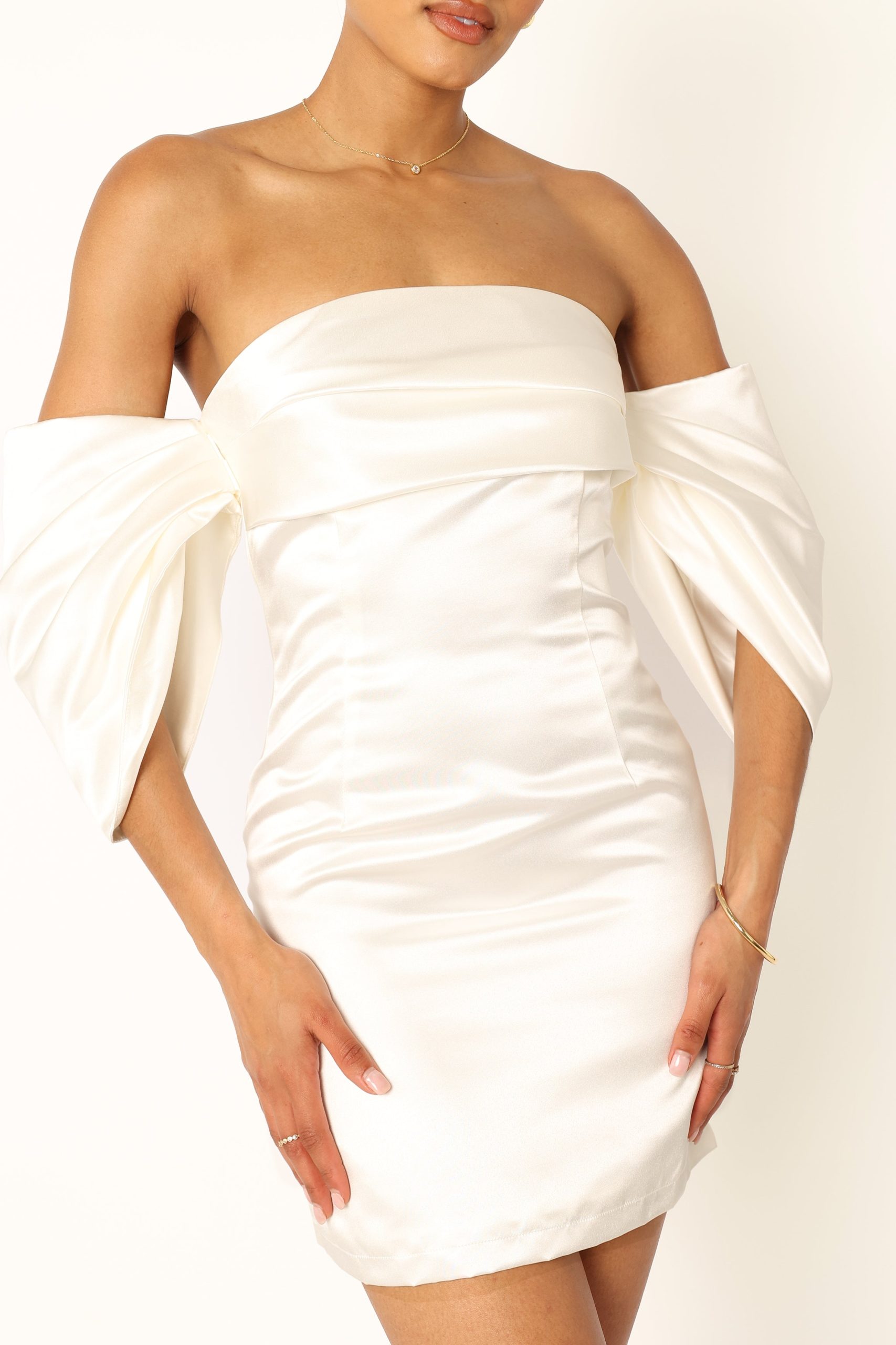 Nisha Strapless Mini Dress - White - Image 6