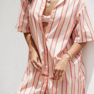 Norah Mini Dress - Pink Stripe