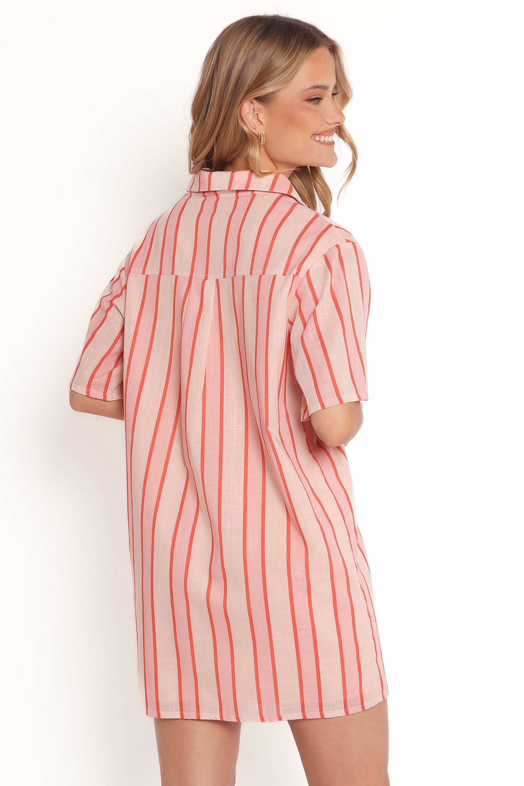 Norah Mini Dress - Pink Stripe - Image 6