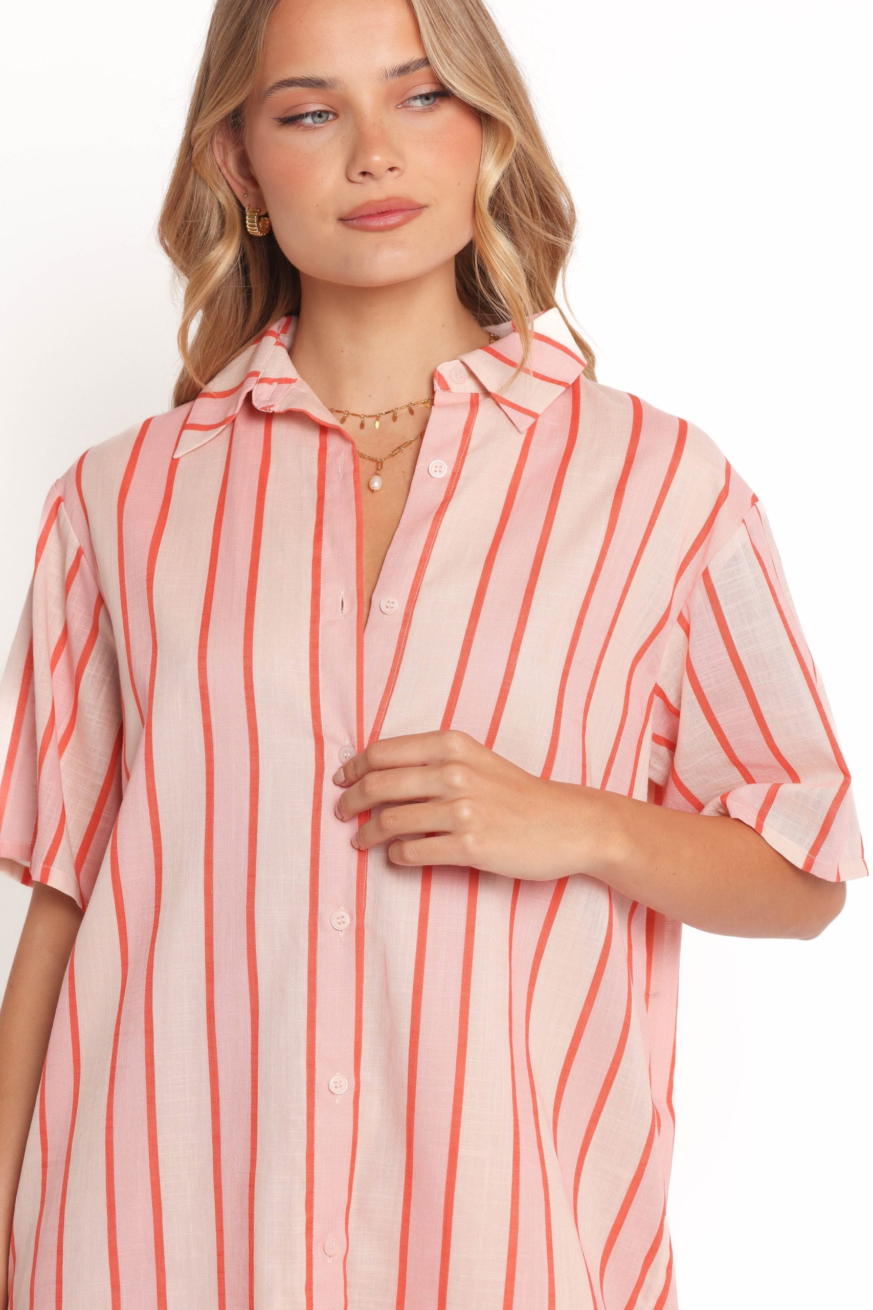 Norah Mini Dress - Pink Stripe - Image 8