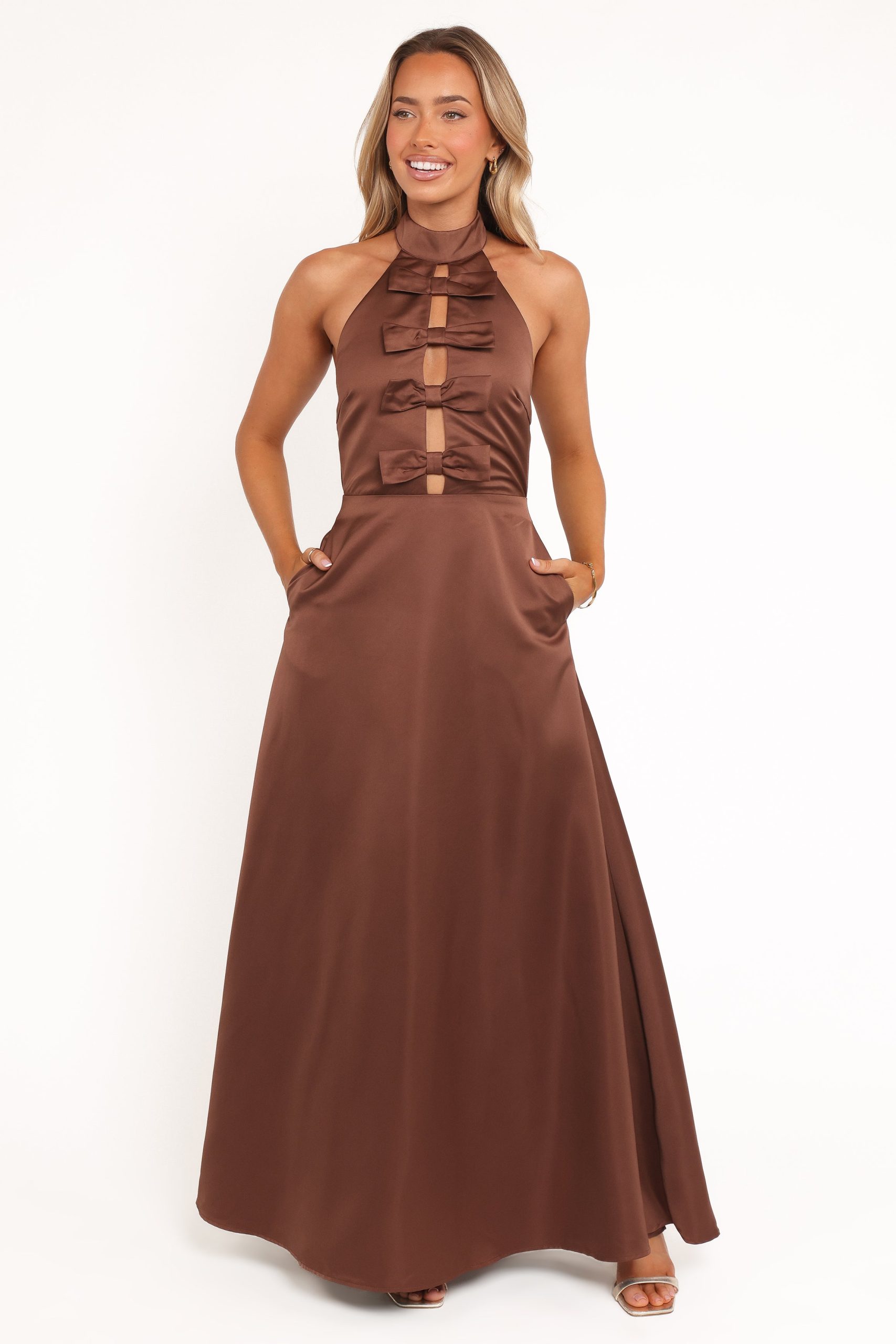 Norva Maxi Dress - Brown - Image 2