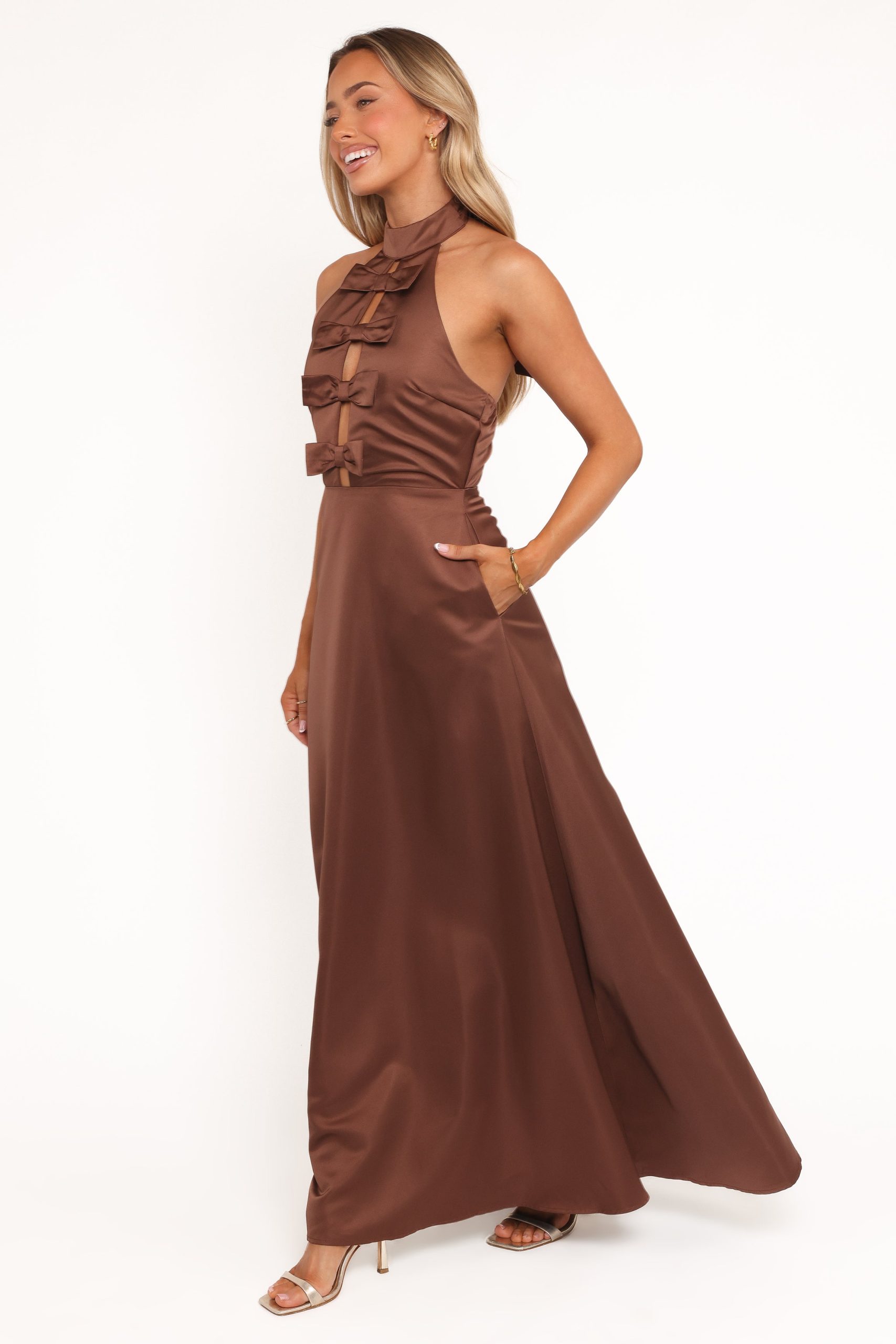 Norva Maxi Dress - Brown - Image 4