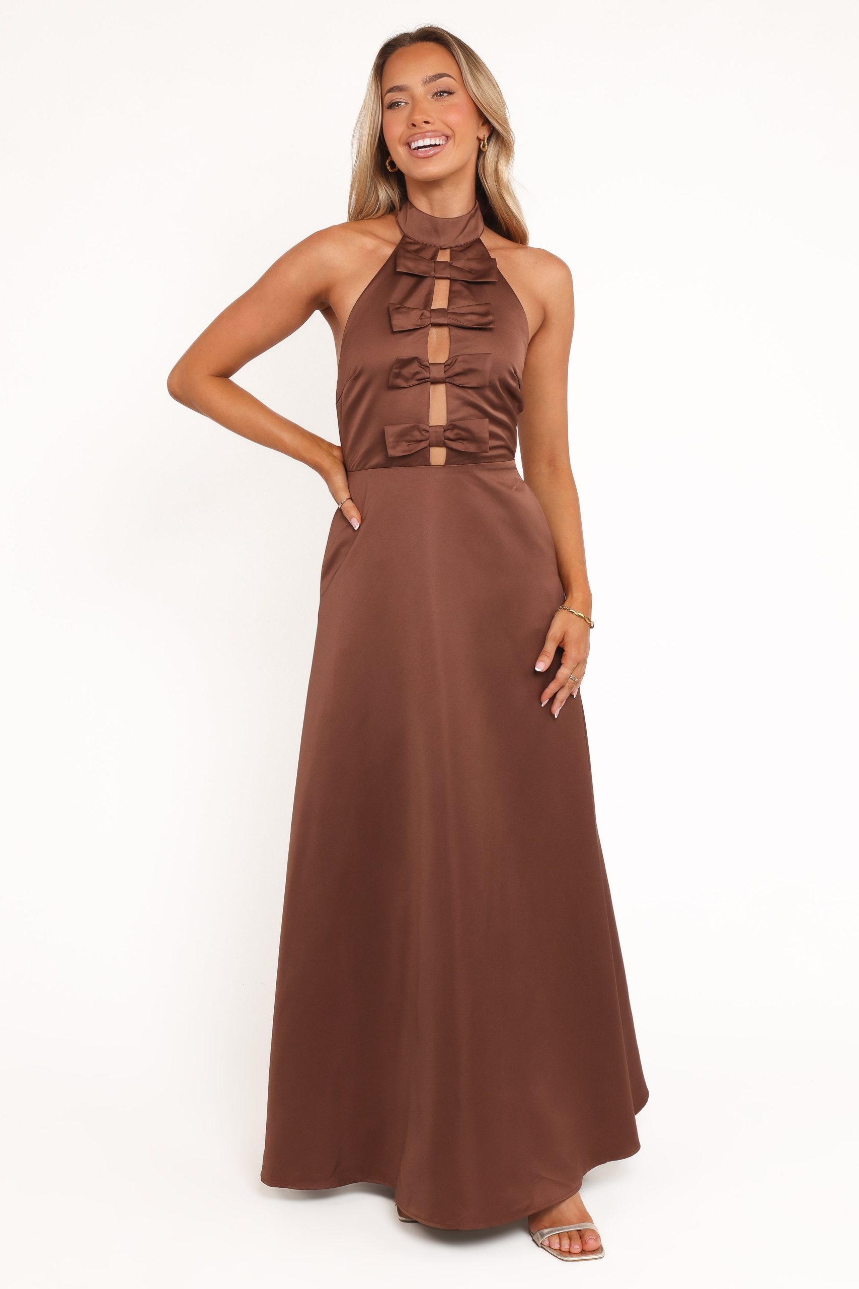 Norva Maxi Dress - Brown - Image 6