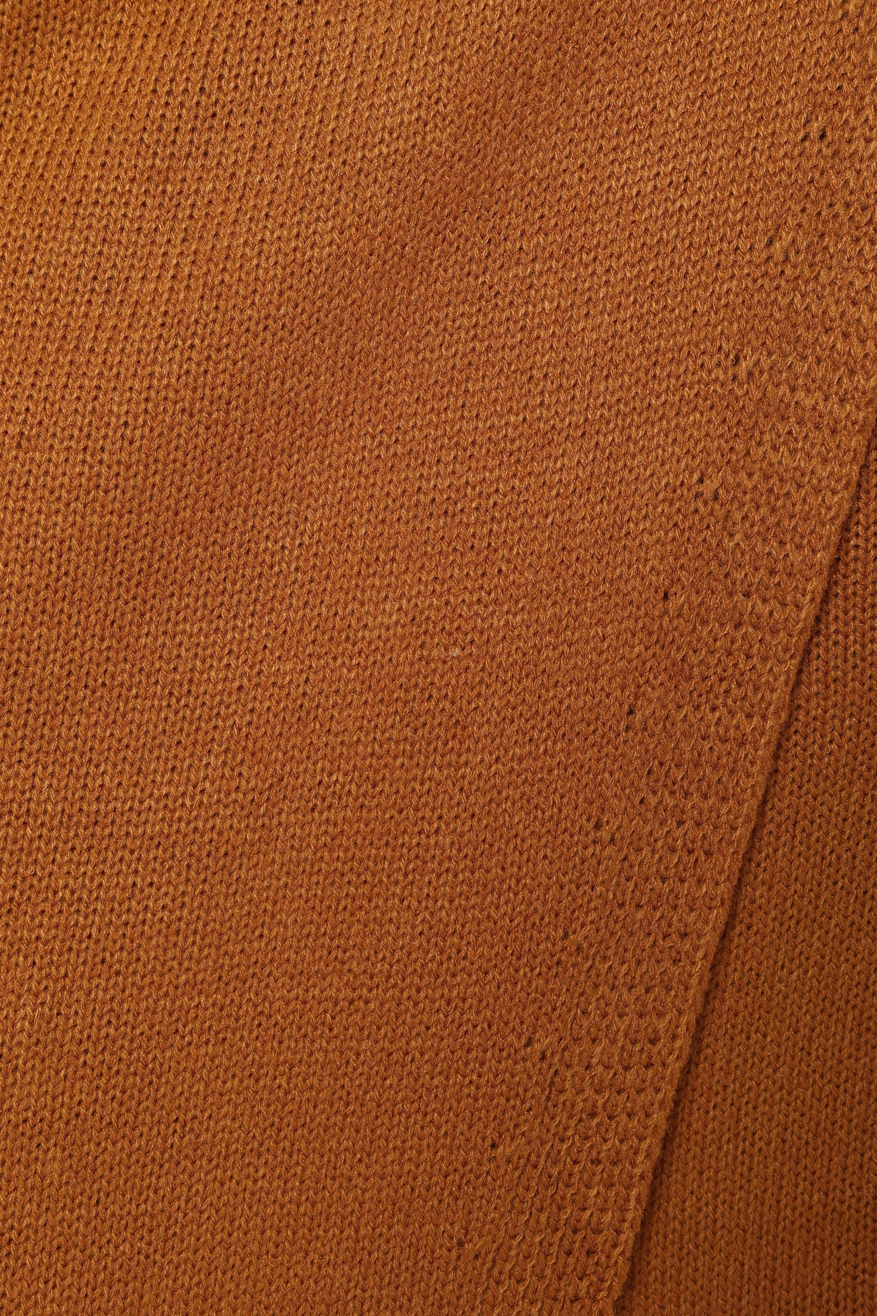 Nova Wrap Knit Midi Dress - Camel - Image 12