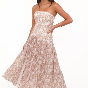 Nyx Strapless Maxi Dress - Mocha