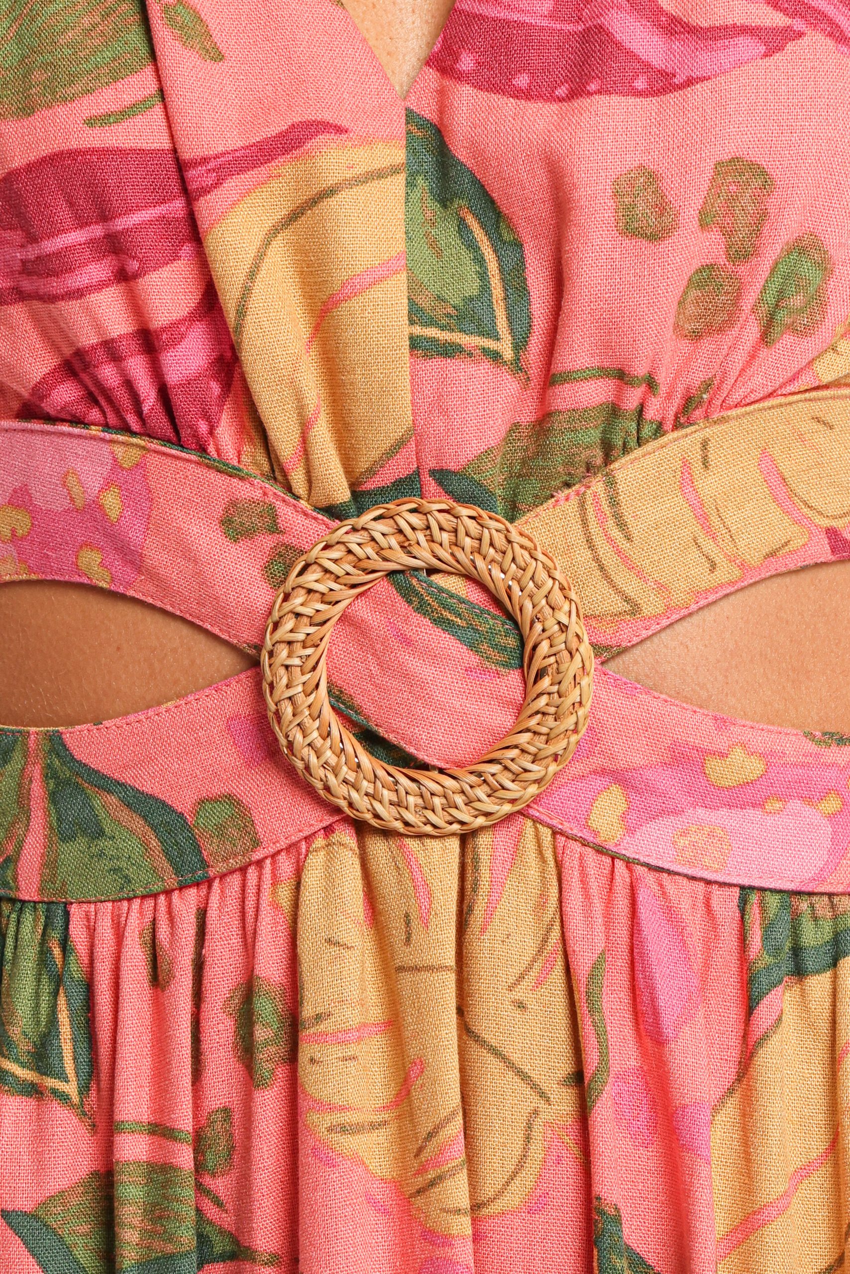 Oasis Midi Dress - Pink Rio - Image 8
