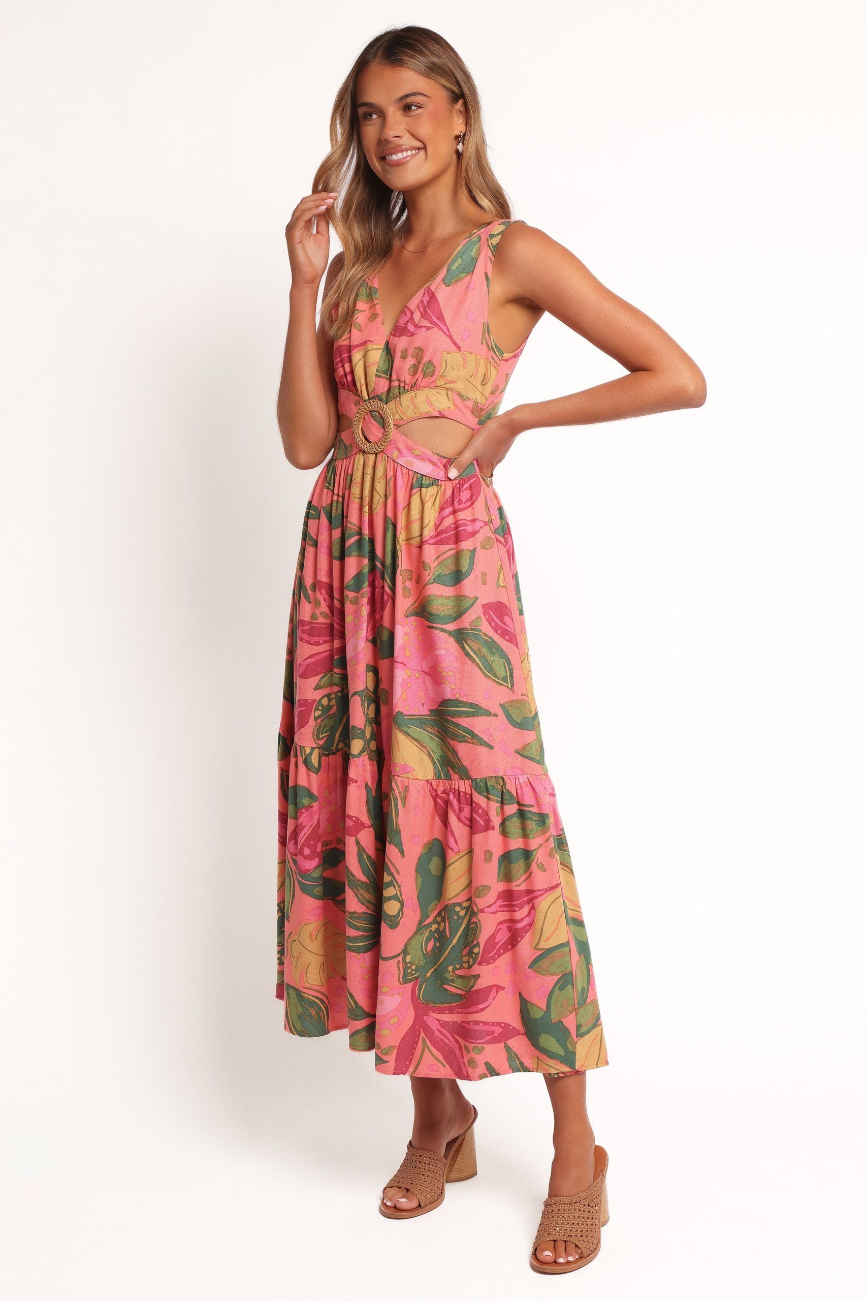 Oasis Midi Dress - Pink Rio - Image 4