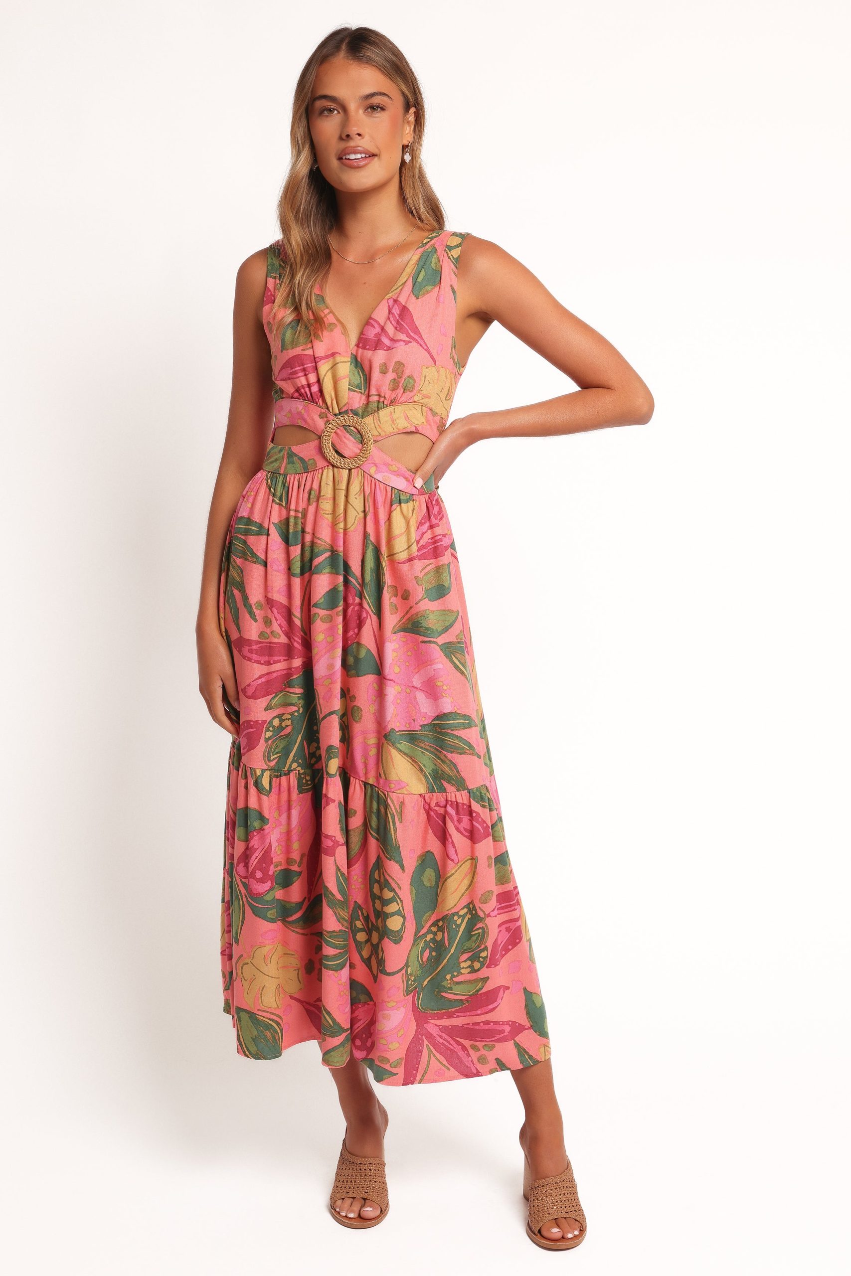 Oasis Midi Dress - Pink Rio - Image 2