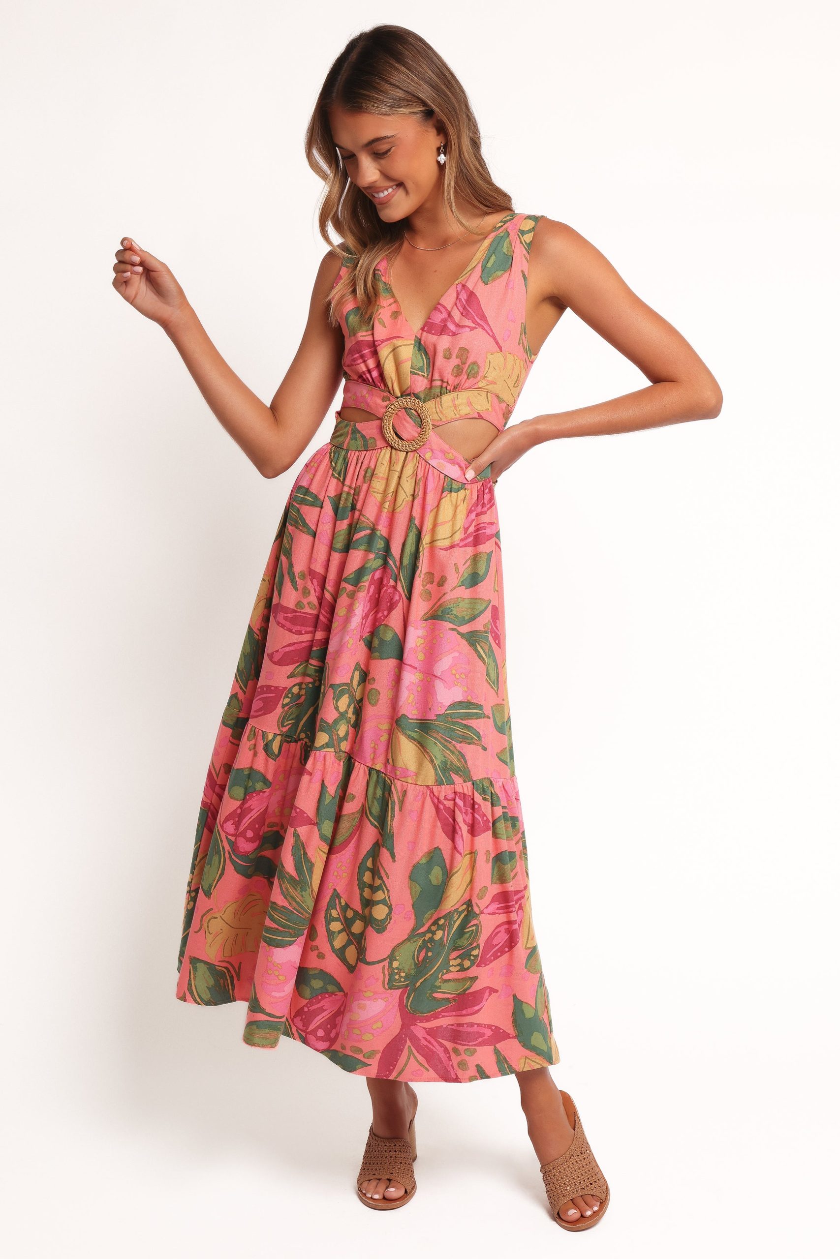 Oasis Midi Dress - Pink Rio - Image 3