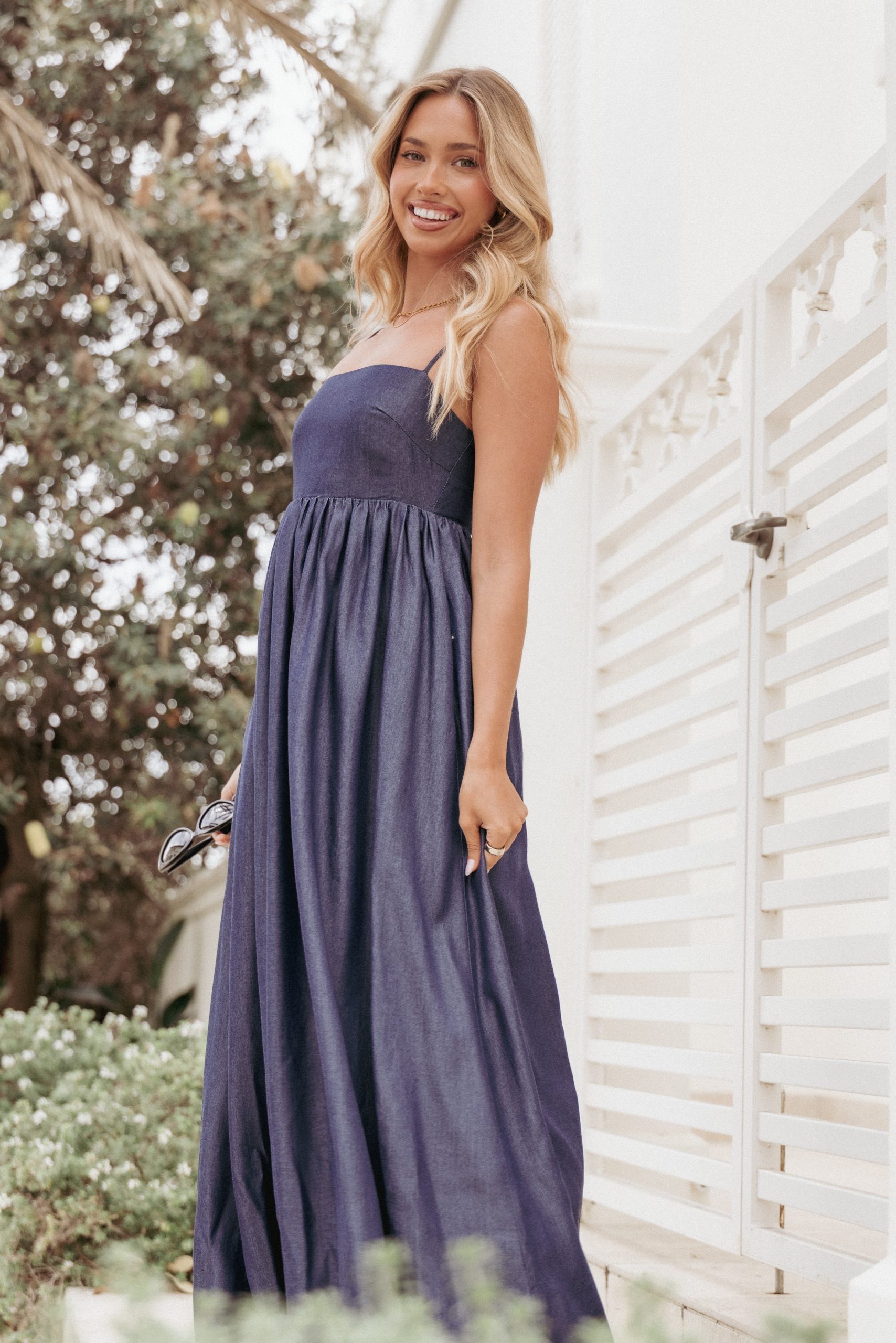 Odessa Maxi Dress - Dark Chambray - Image 7