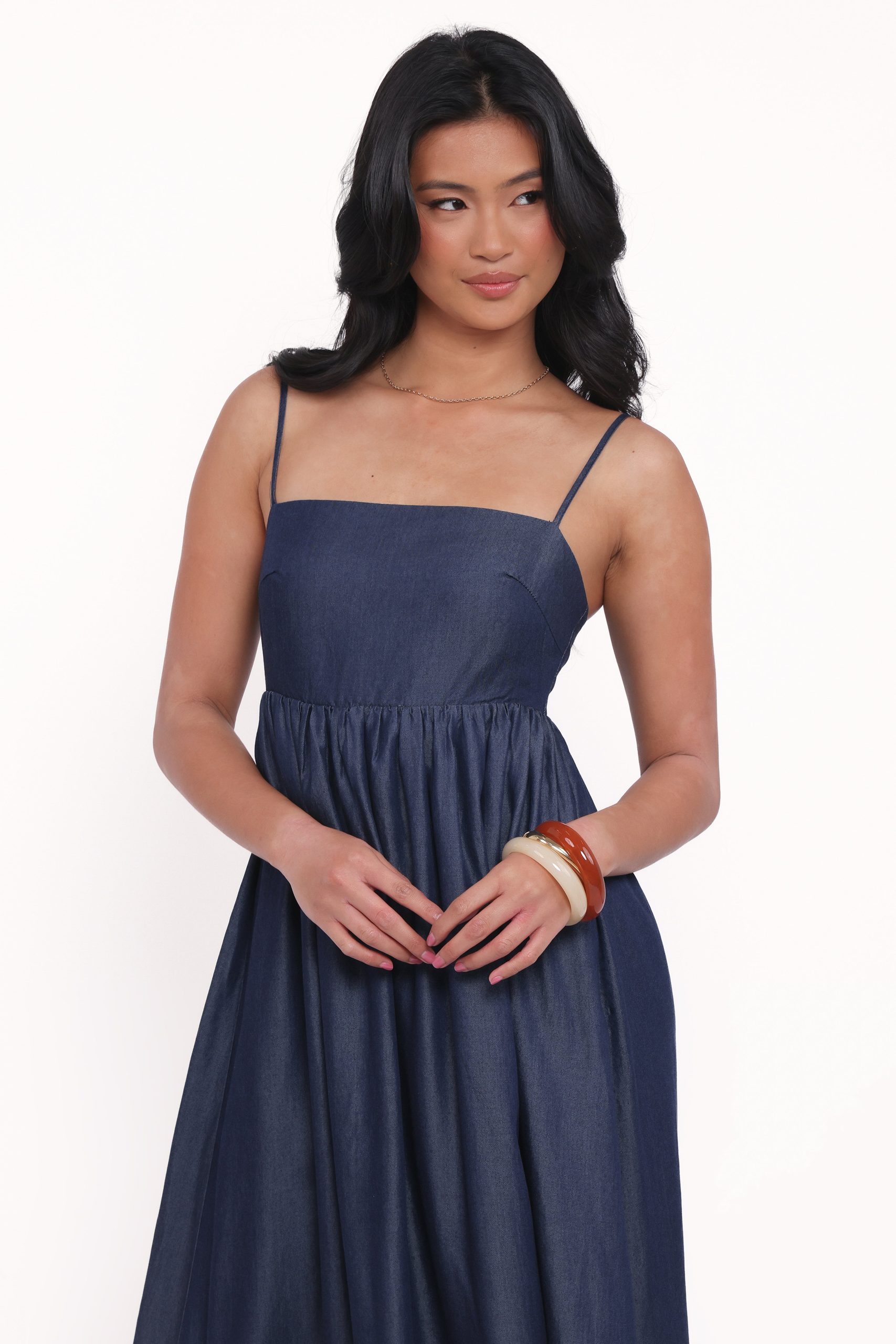 Odessa Maxi Dress - Dark Chambray - Image 3