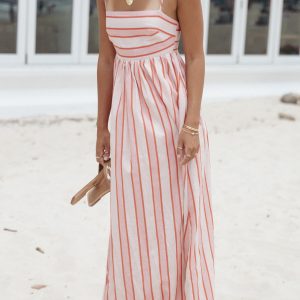 Odessa Maxi Dress - Pink Stripe
