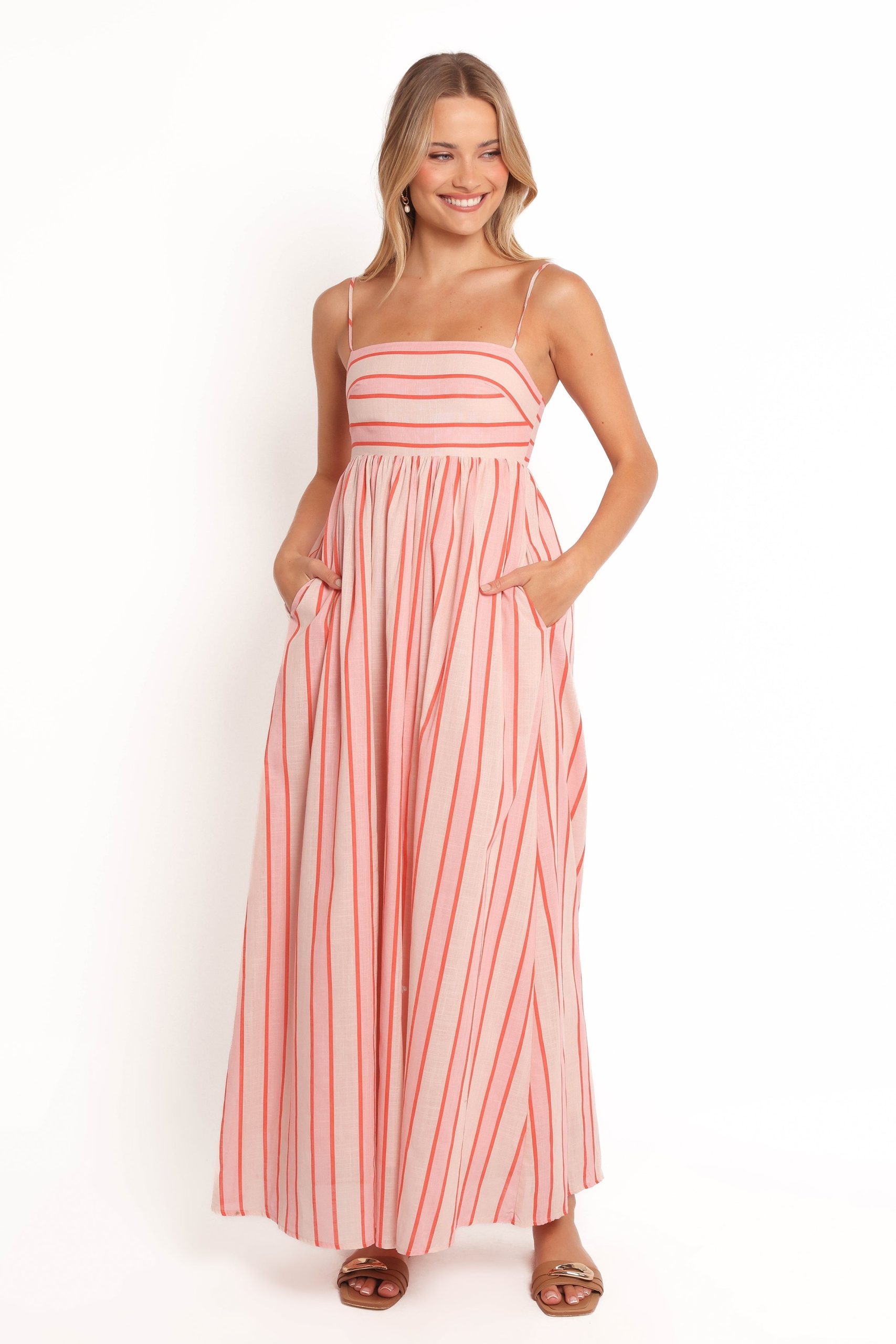 Odessa Maxi Dress - Pink Stripe - Image 2